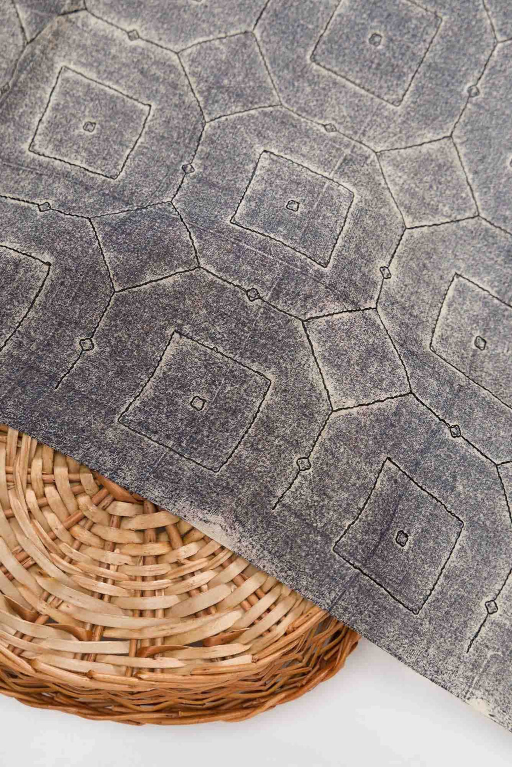 Grey Tussar Silk Dress Material