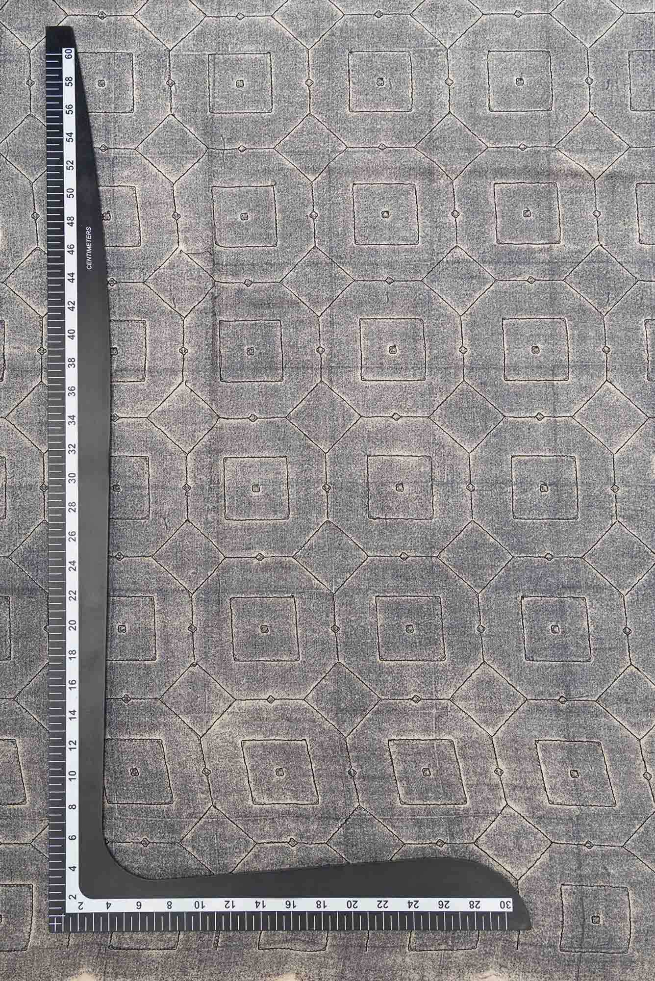 Grey Tussar Silk Dress Material