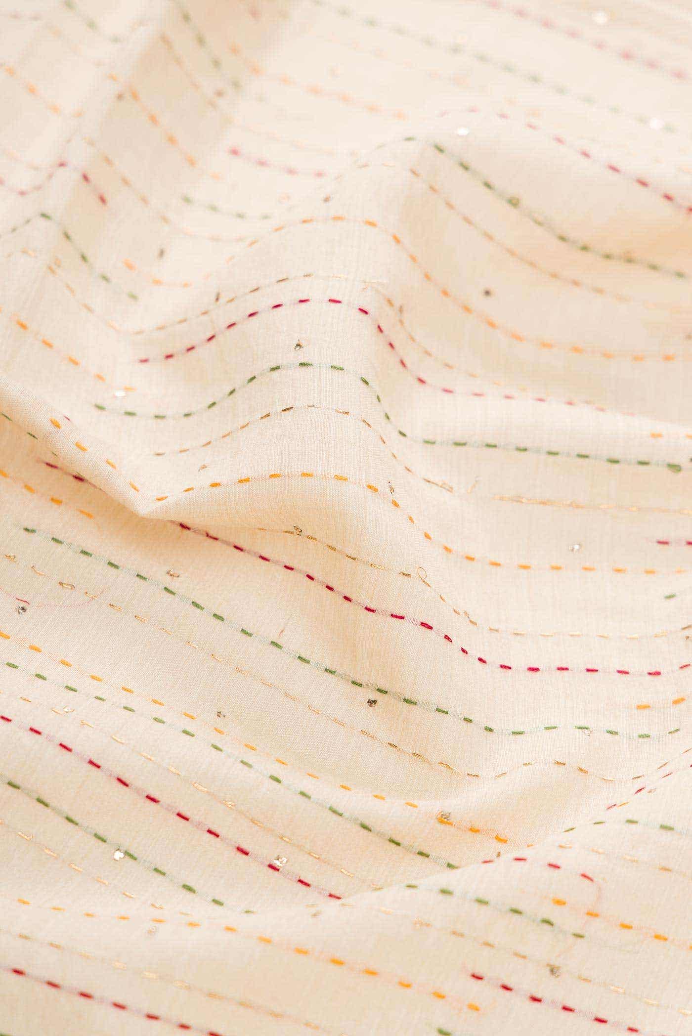 Sandal Tussar Silk Dress Material