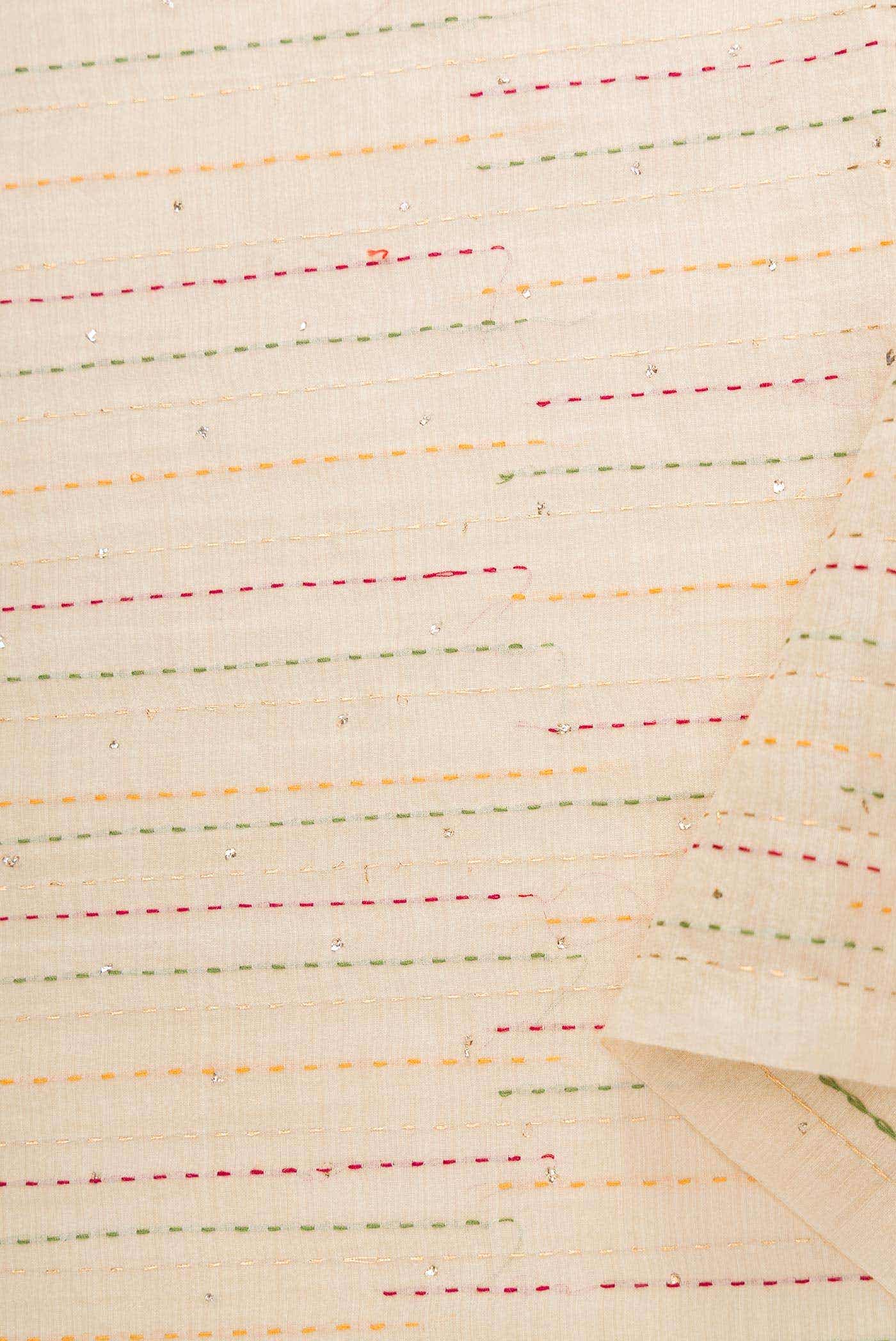 Sandal Tussar Silk Dress Material