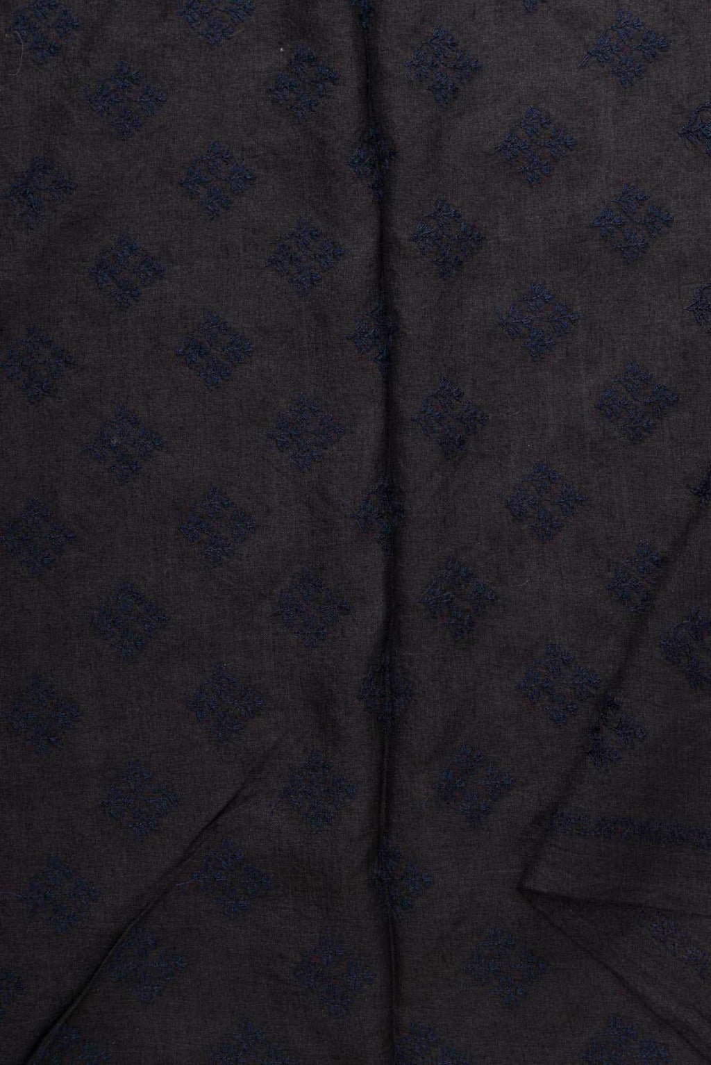 Black Tussar Silk Dress Material