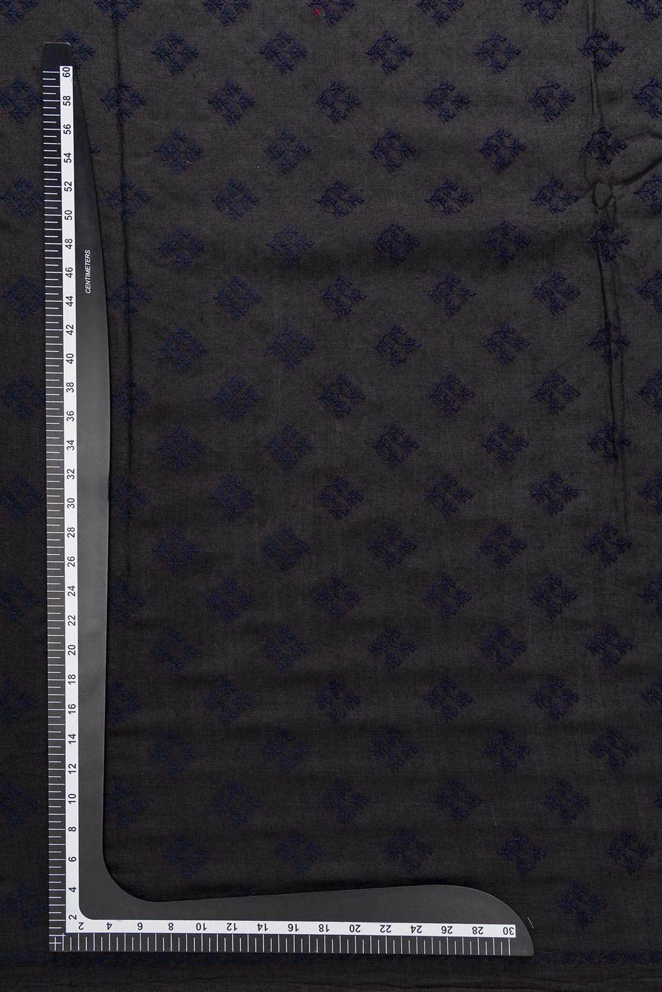 Black Tussar Silk Dress Material