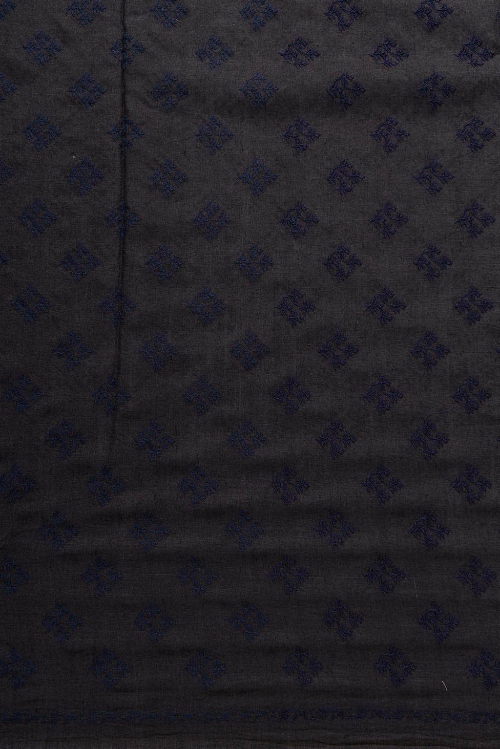 Black Tussar Silk Dress Material