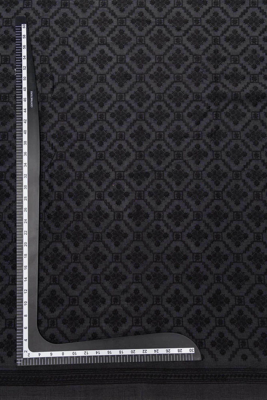 Black Tussar Silk Dress Material