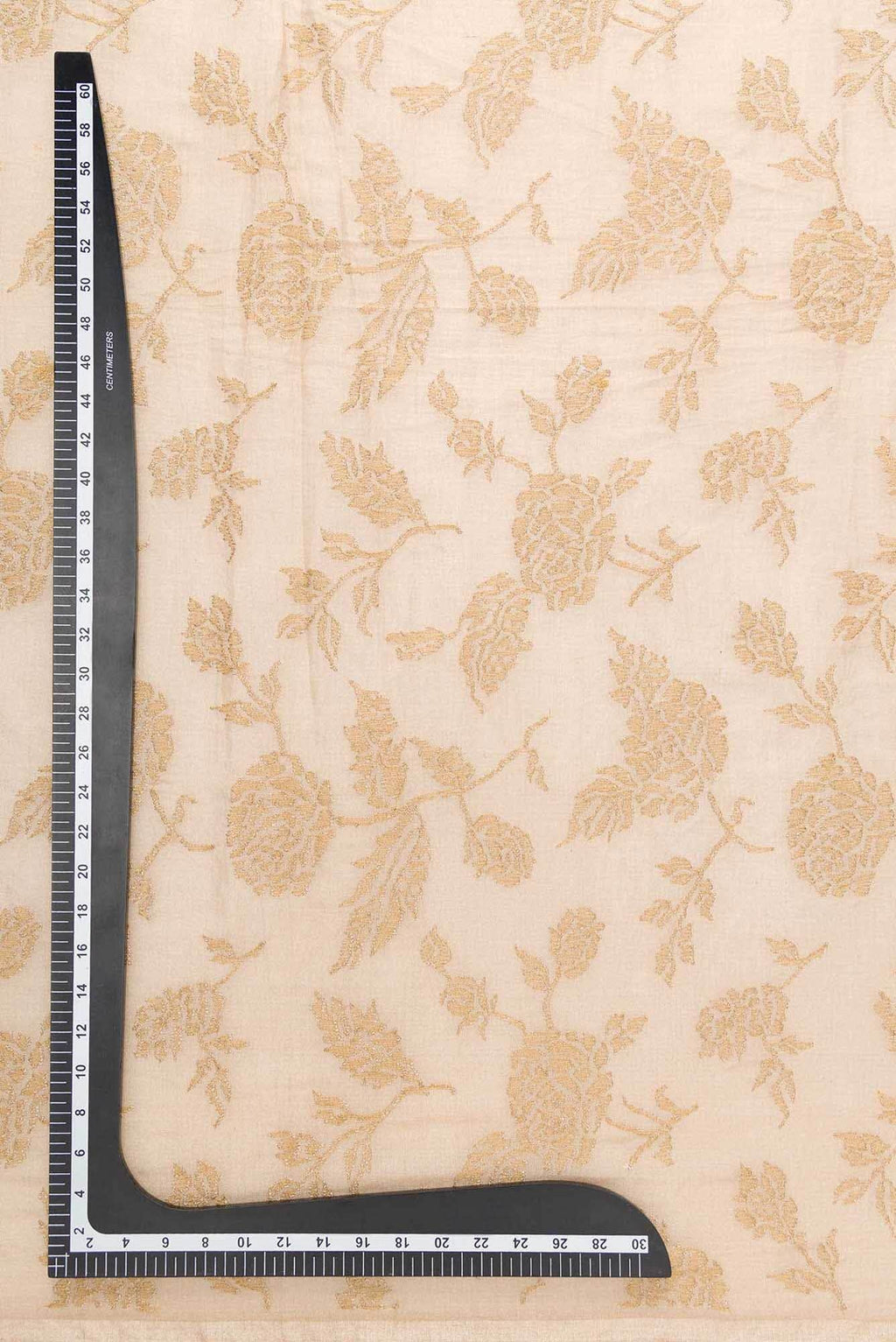 Gold Chanderi Tissue Silk Dress Material