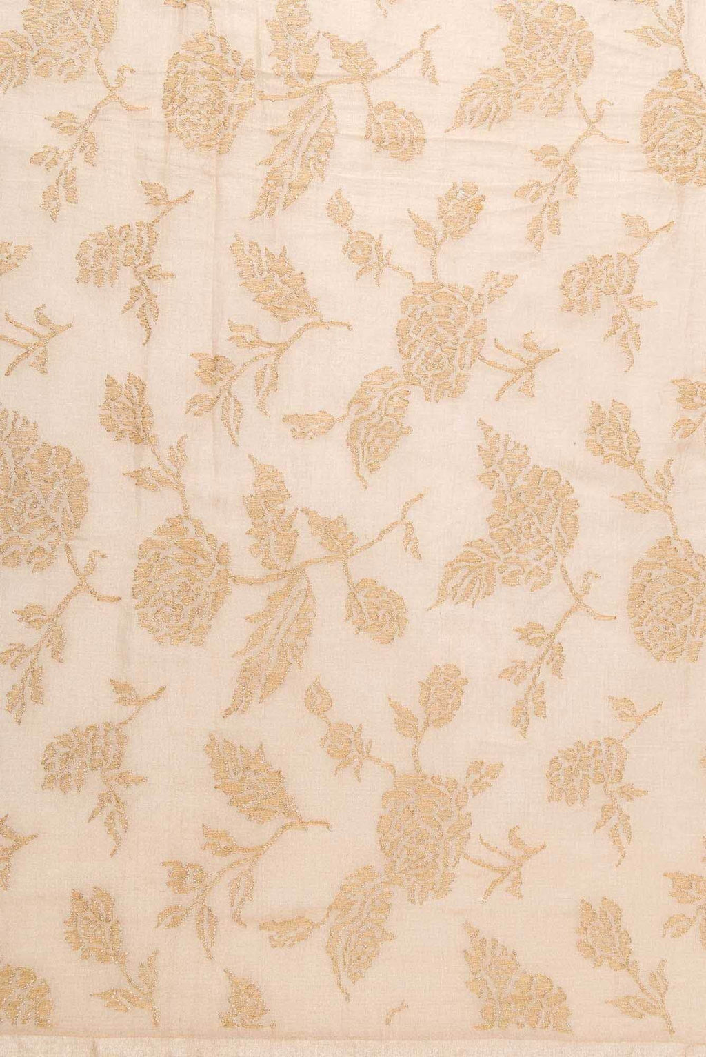 Gold Chanderi Tissue Silk Dress Material