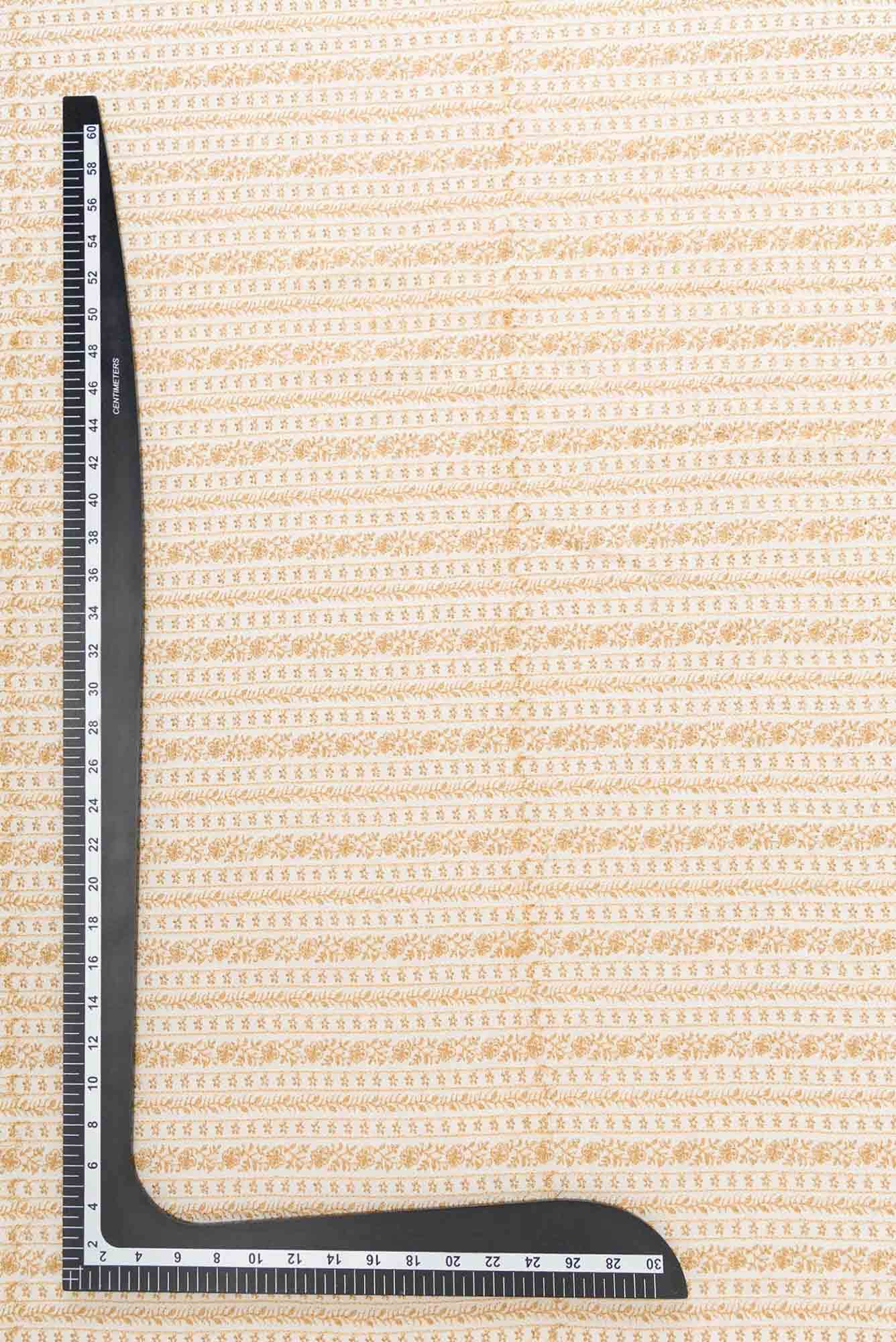 Off White Crepe Dress Material