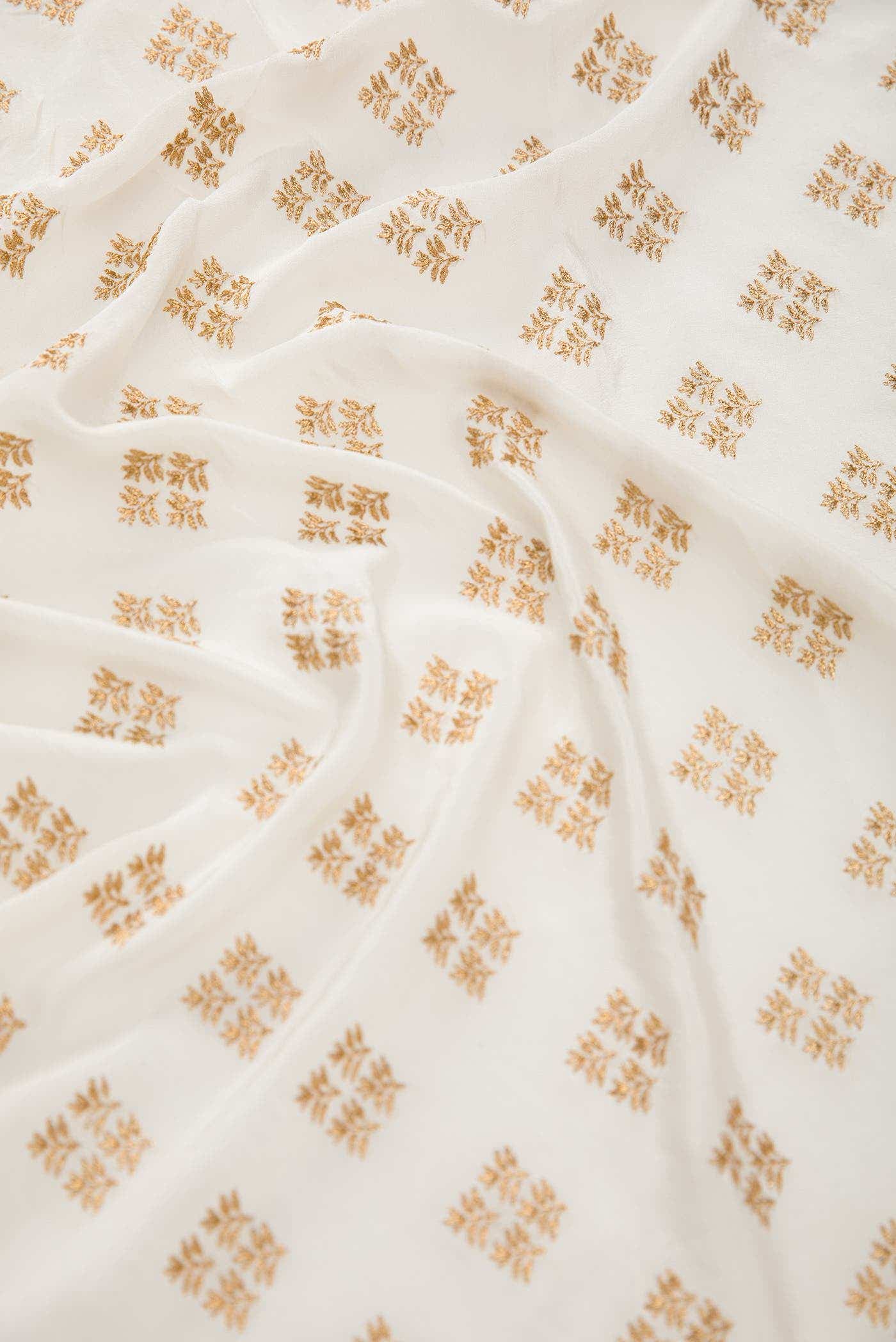 Off White Crepe Dress Material