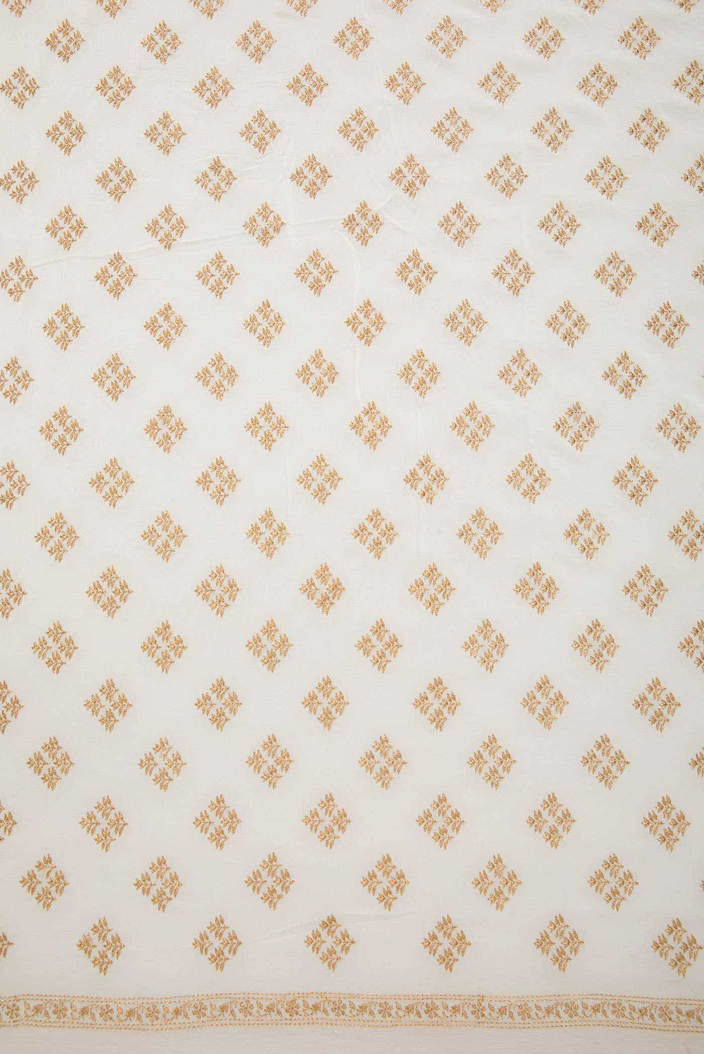 Off White Crepe Dress Material