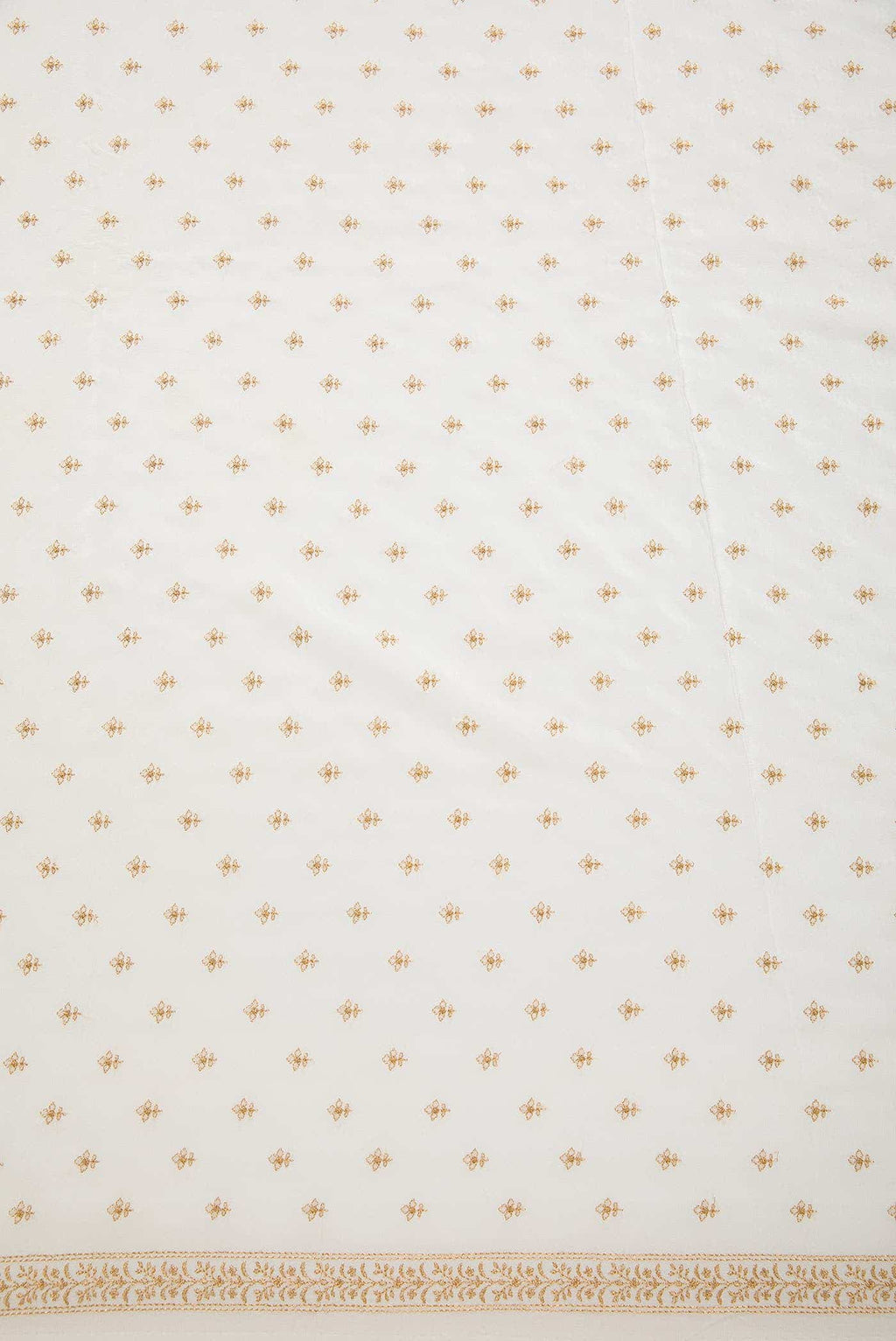 Off White Crepe Dress Material
