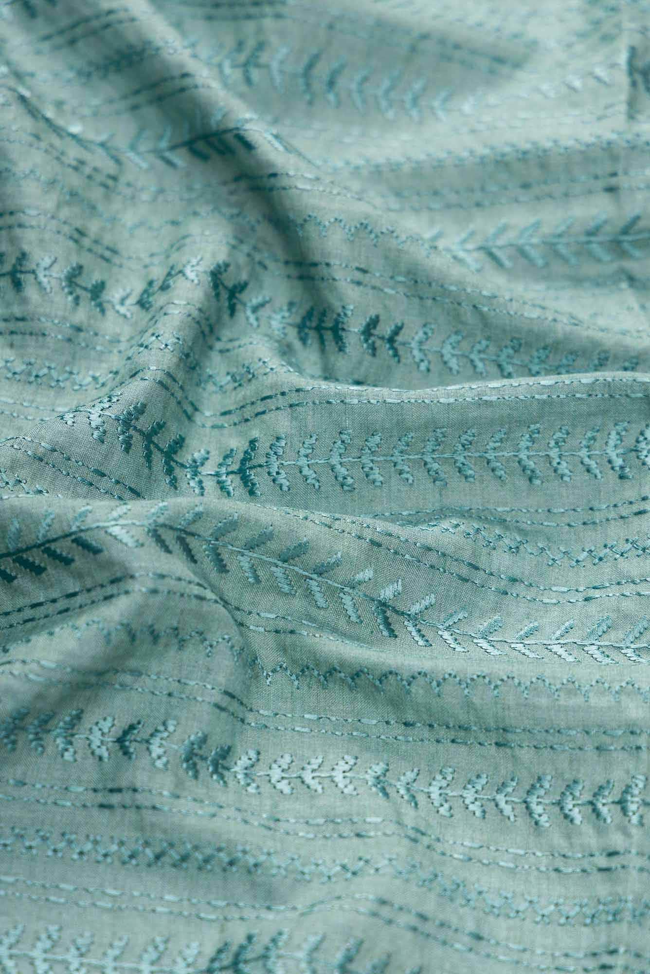 Maya Blue Tussar Silk Dress Material