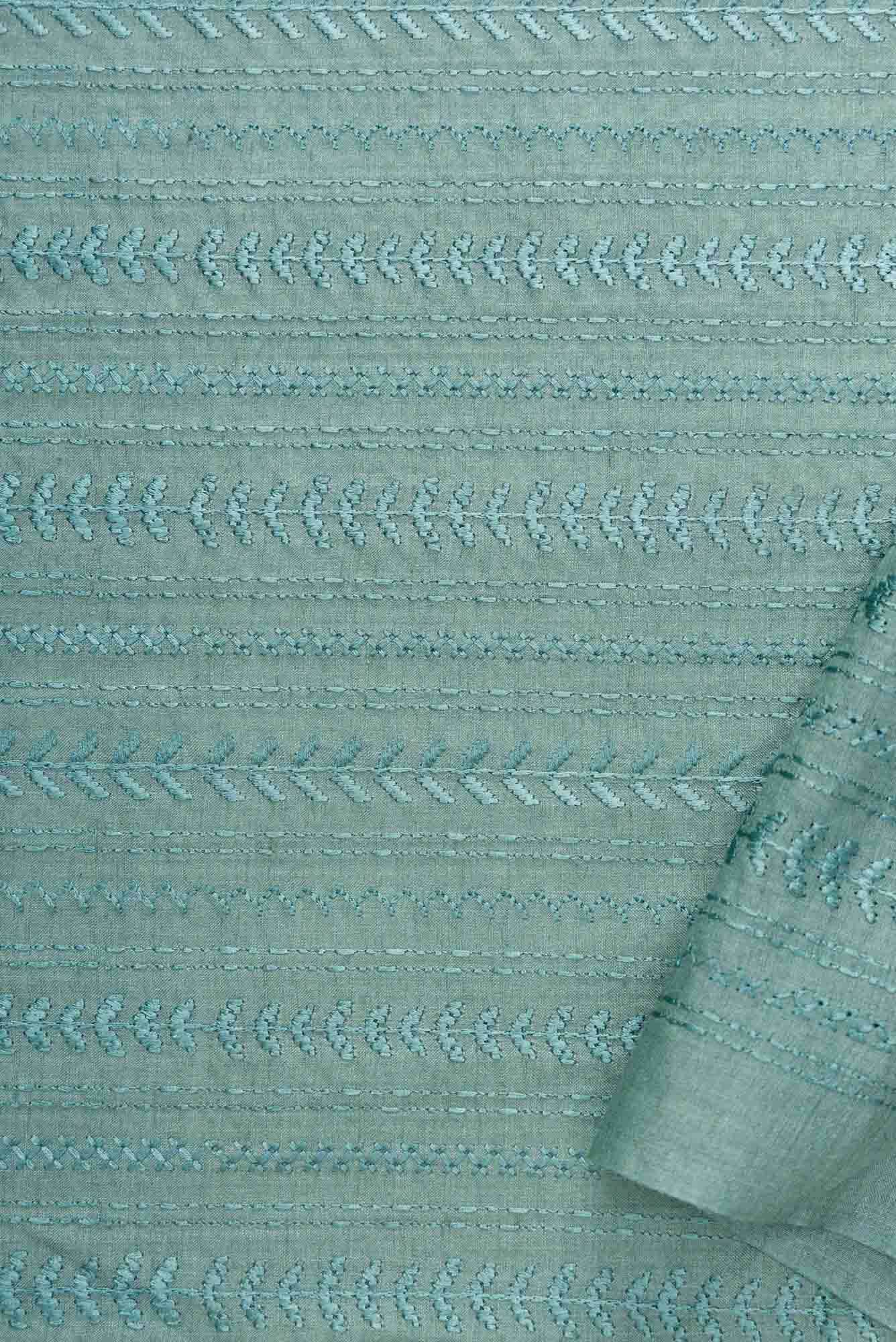 Maya Blue Tussar Silk Dress Material
