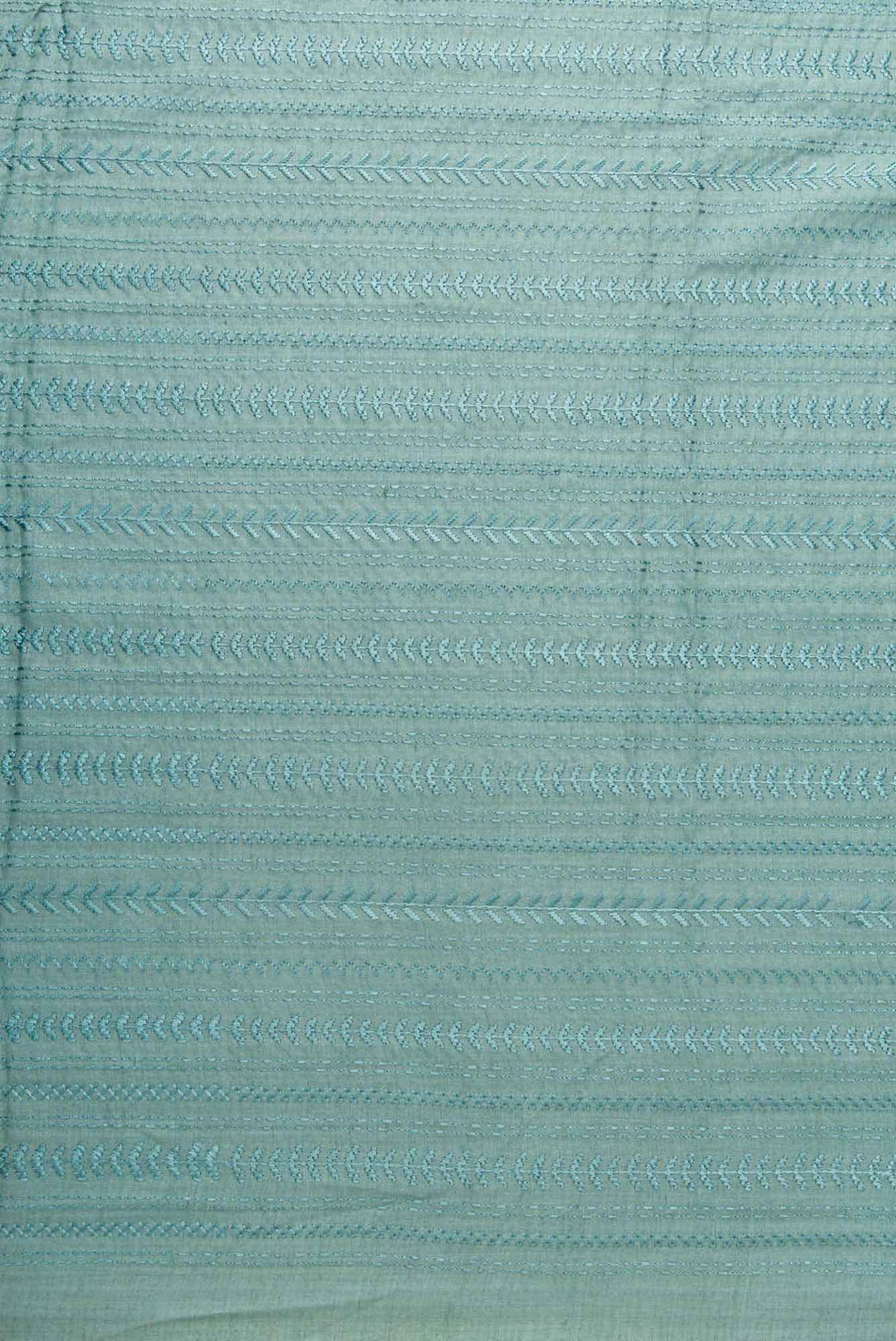 Maya Blue Tussar Silk Dress Material