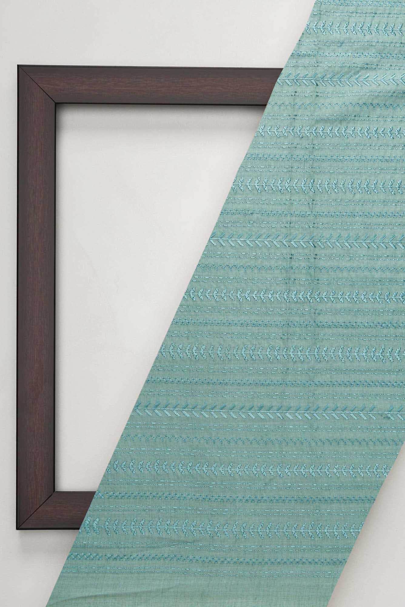 Maya Blue Tussar Silk Dress Material