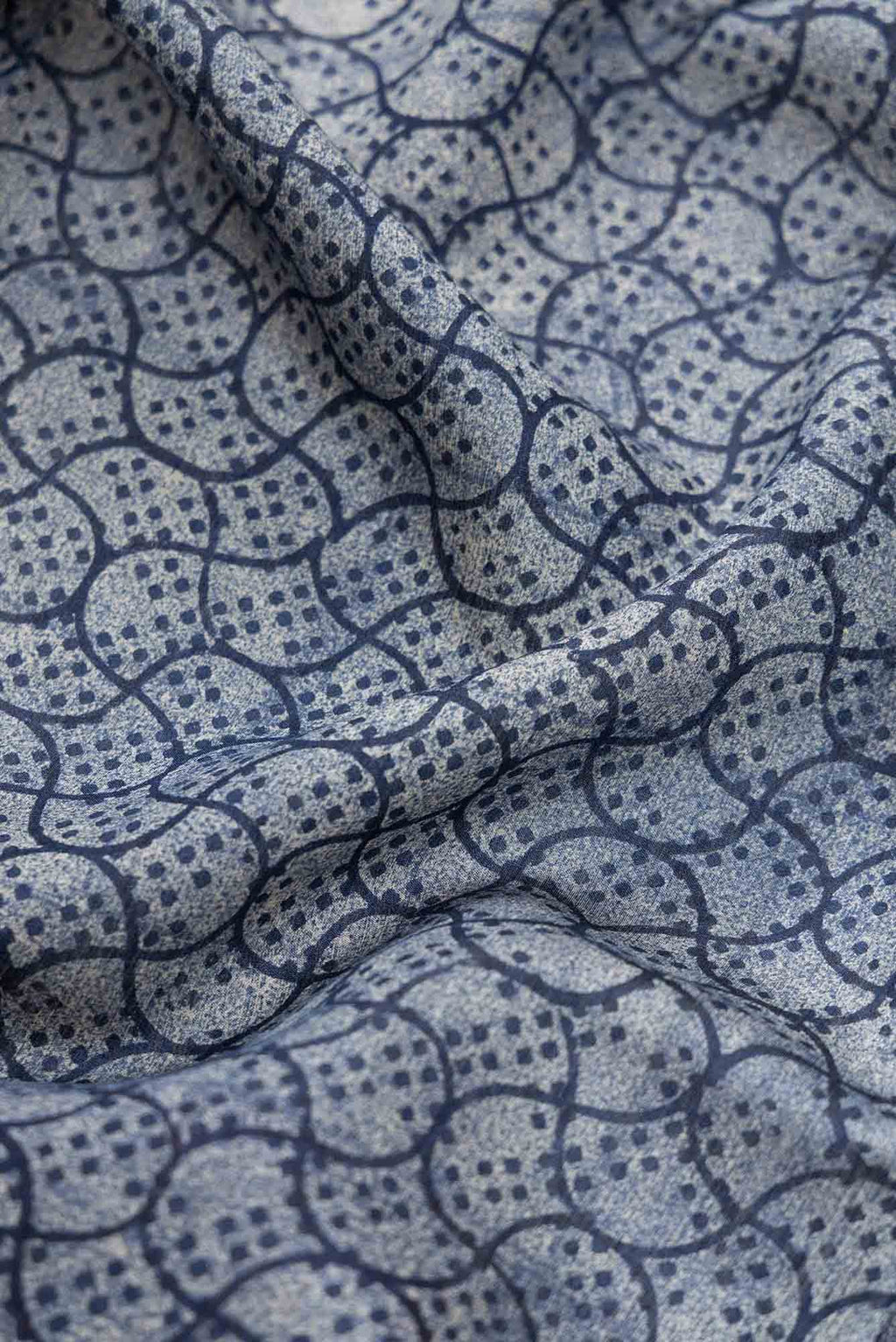 Grey Chanderi Silk Dress Material