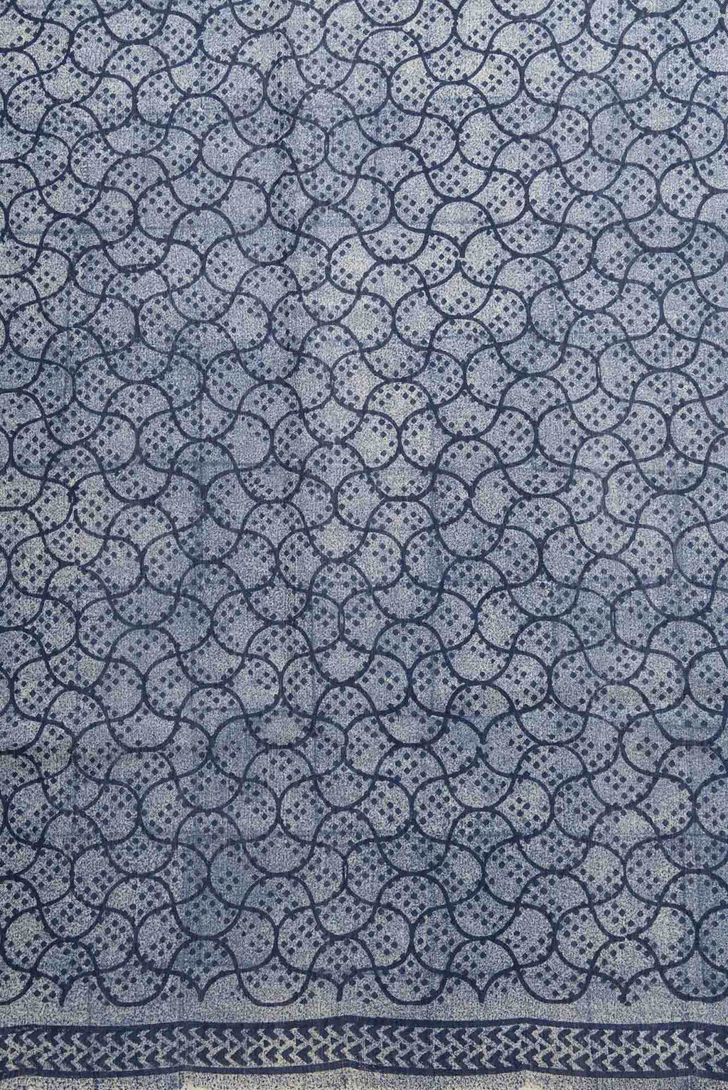 Grey Chanderi Silk Dress Material