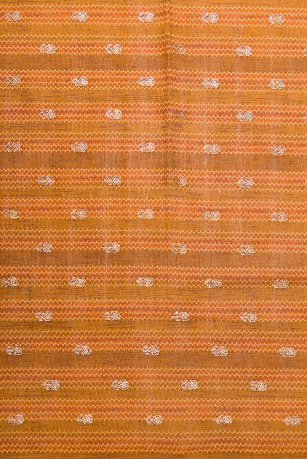 Brown and Mustard Chanderi Silk Dress Material