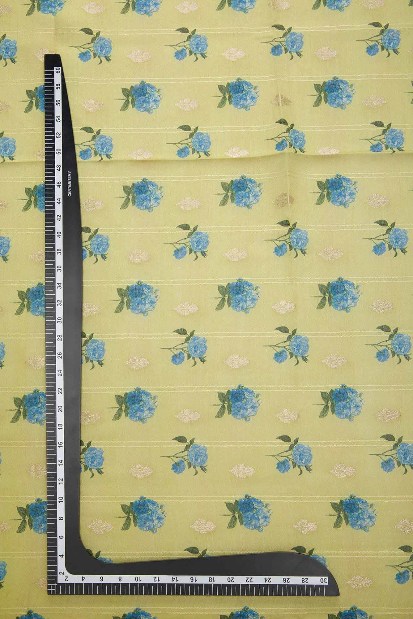 Pista Green Chanderi Silk Dress Material