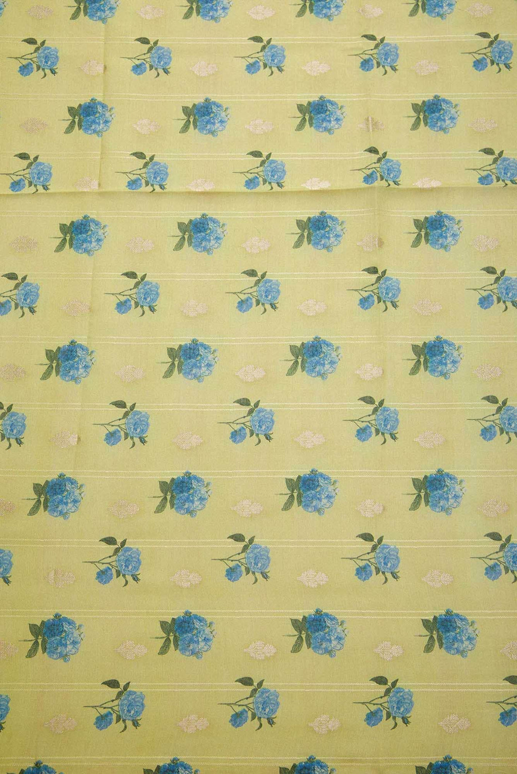 Pista Green Chanderi Silk Dress Material