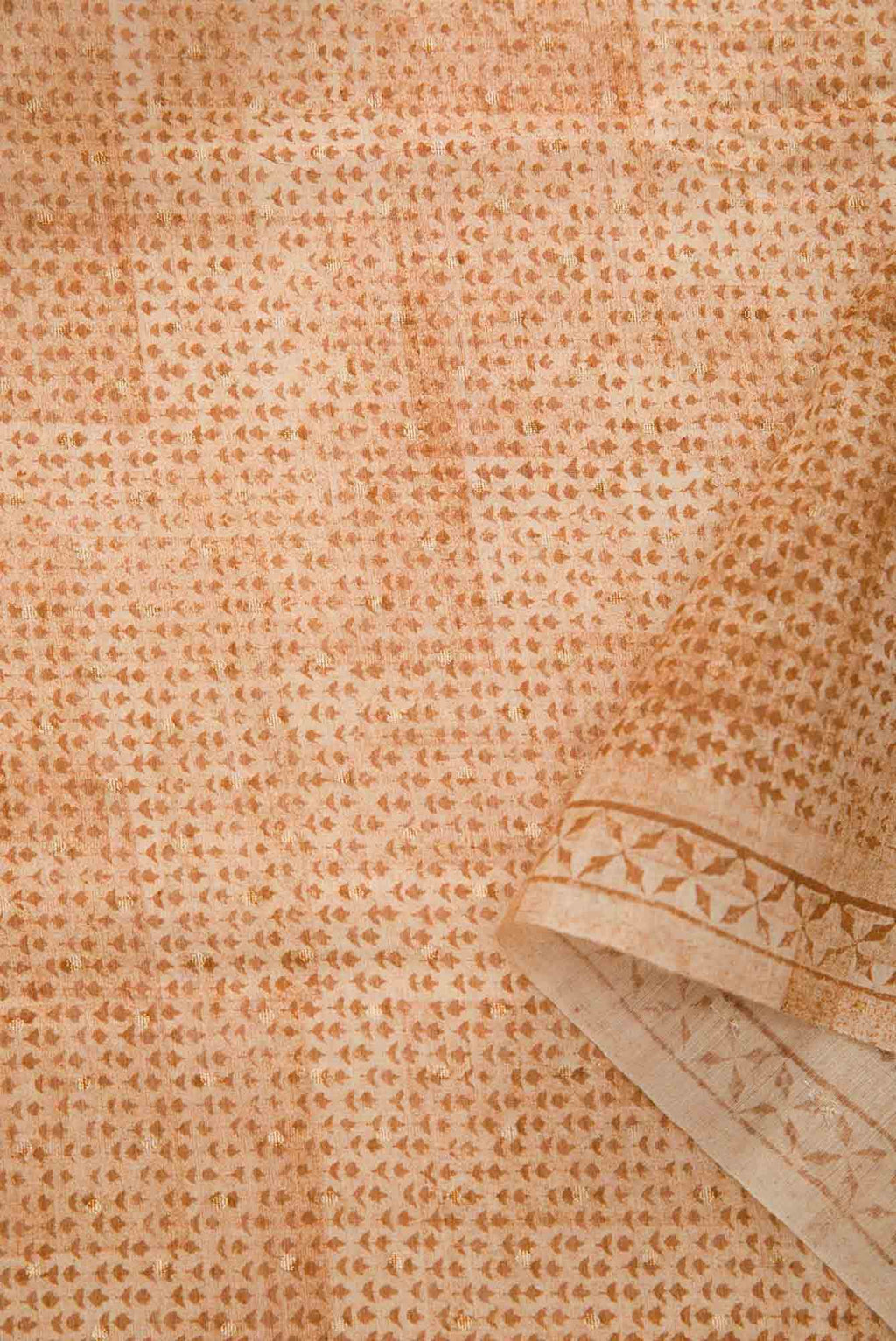 Brown Chanderi Silk Dress Material