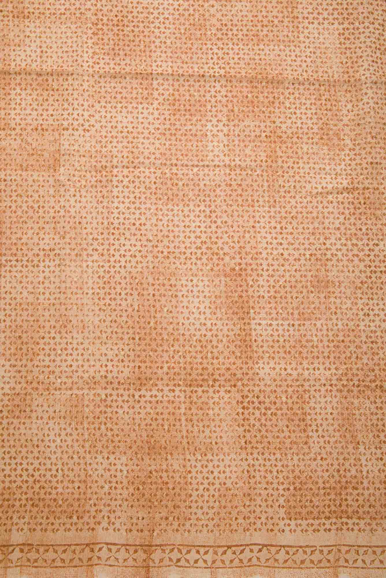 Brown Chanderi Silk Dress Material