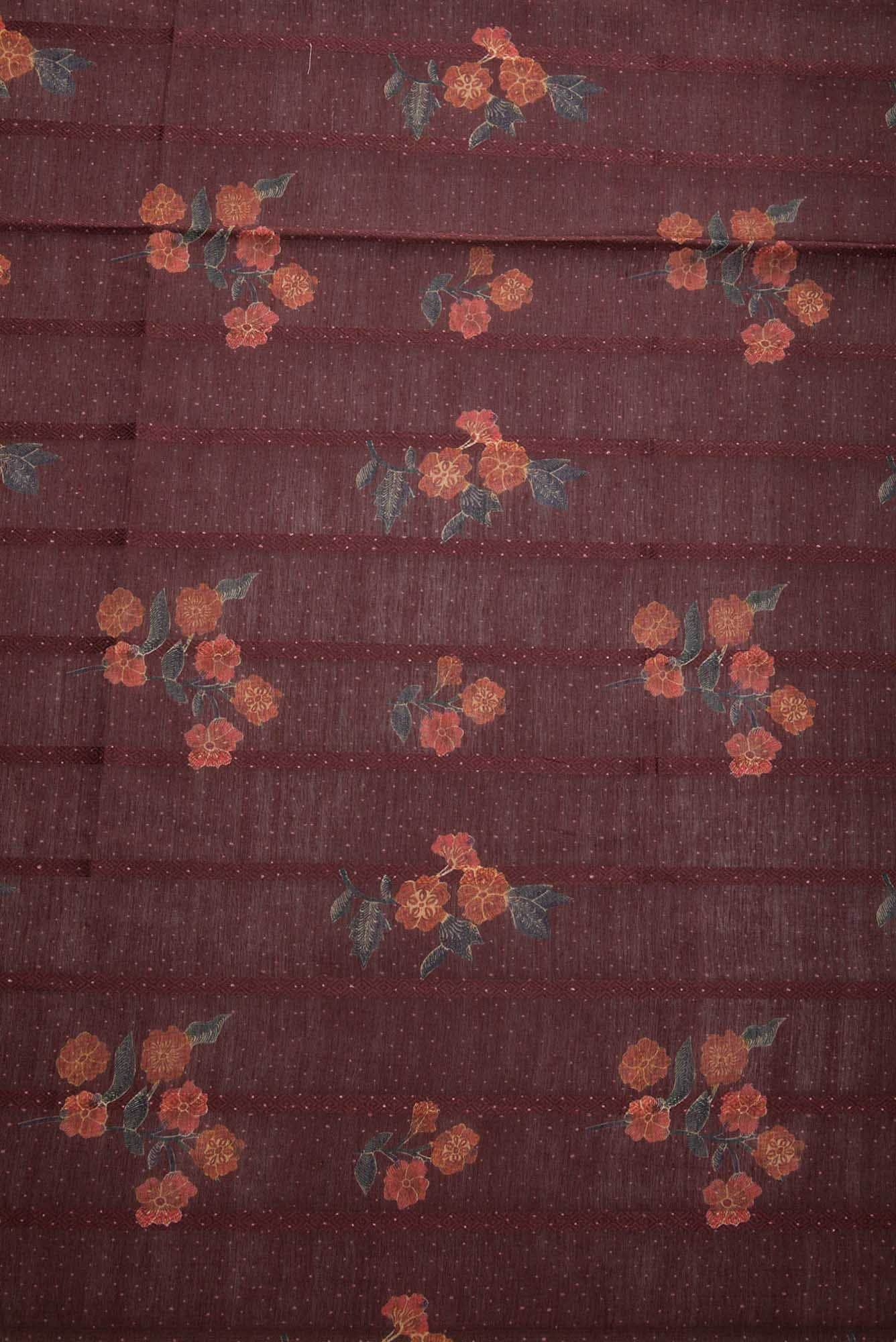 Maroon Chanderi Silk Dress Material