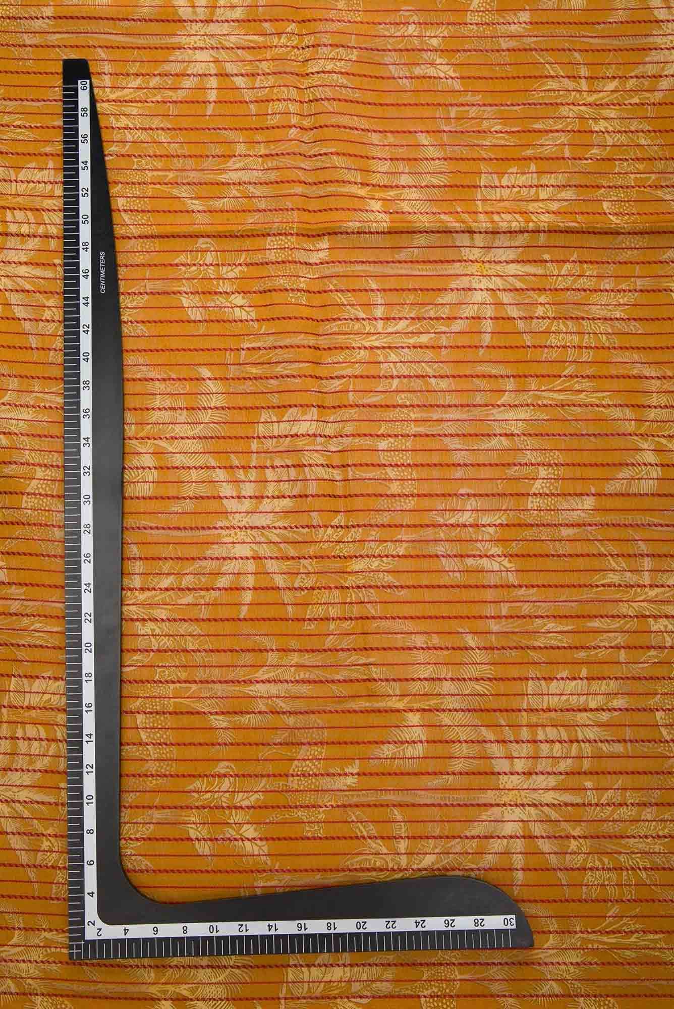 Mustard Chanderi Silk Dress Material