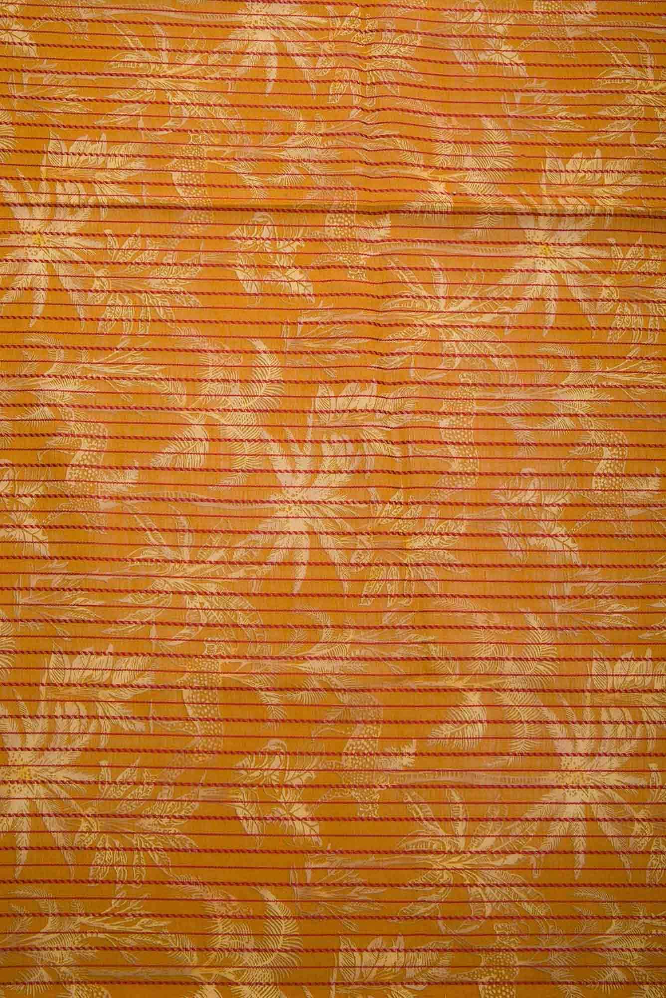 Mustard Chanderi Silk Dress Material