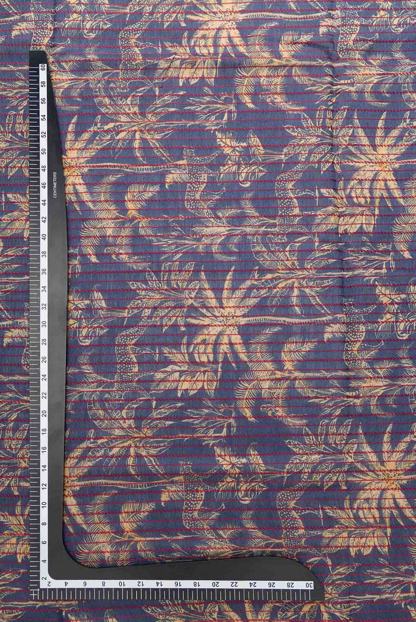 Grey Chanderi Silk Dress Material