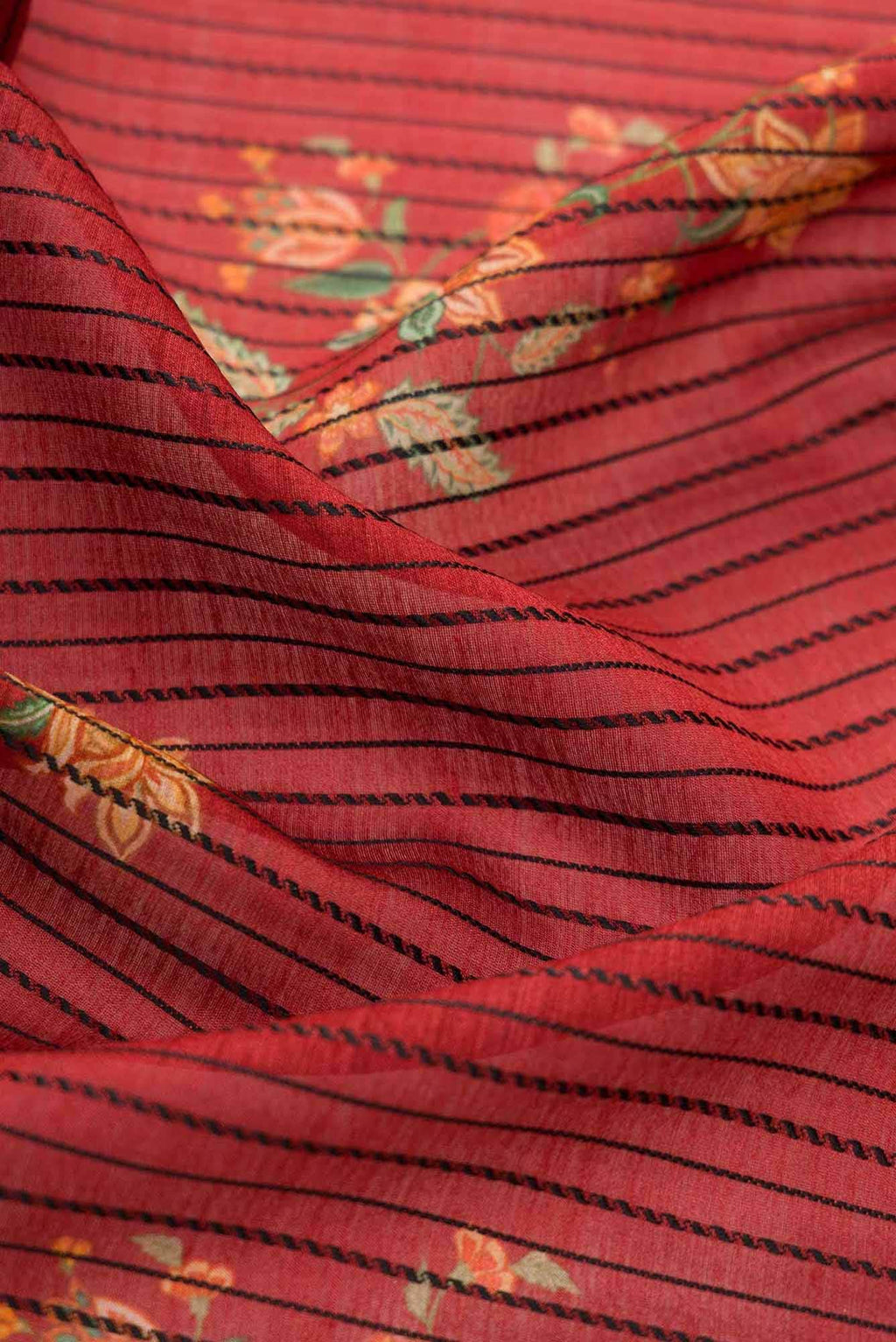 Maroon Chanderi Silk Dress Material