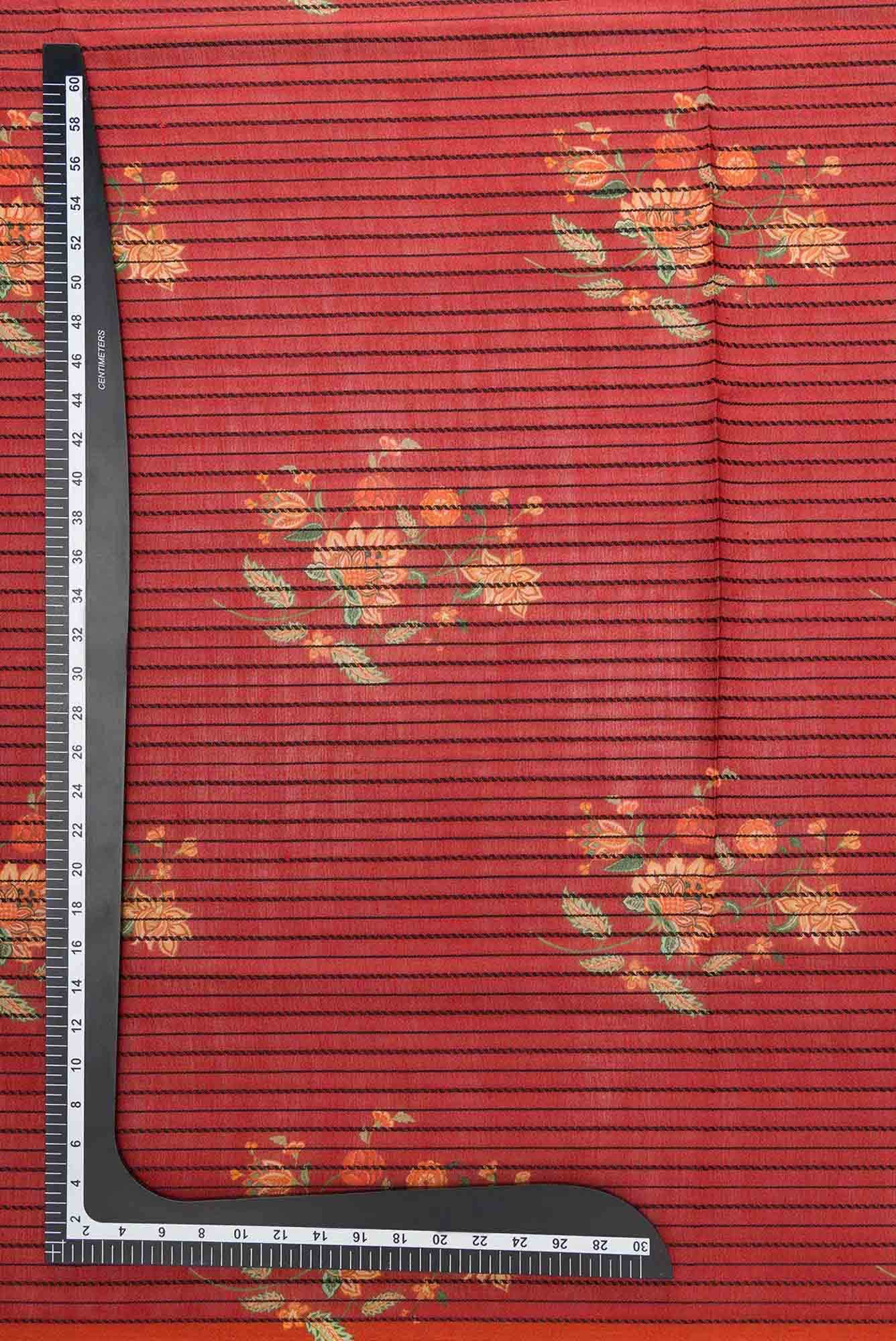 Maroon Chanderi Silk Dress Material