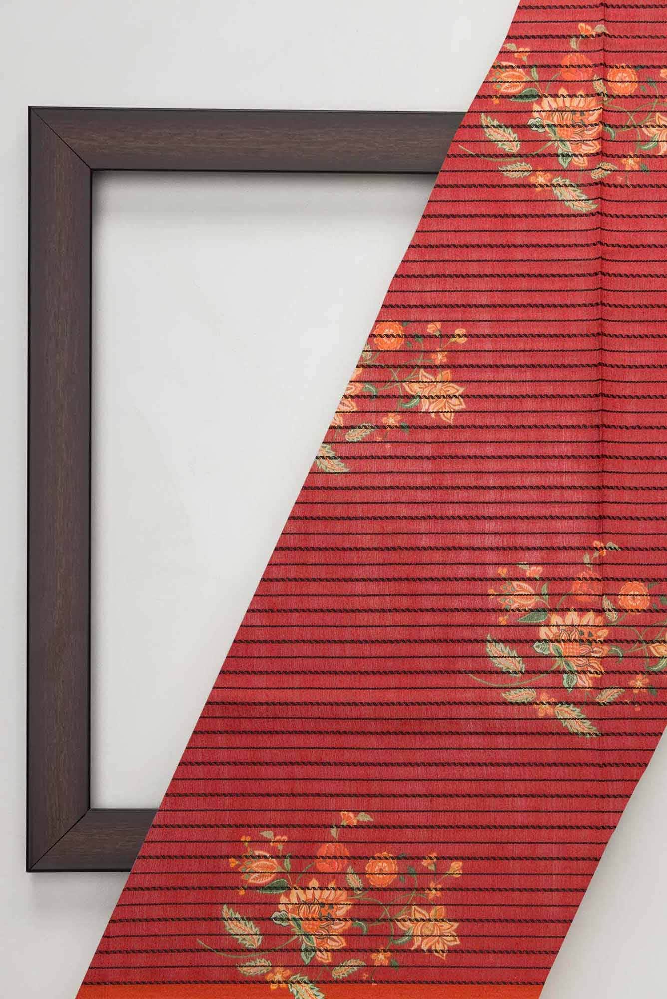 Maroon Chanderi Silk Dress Material