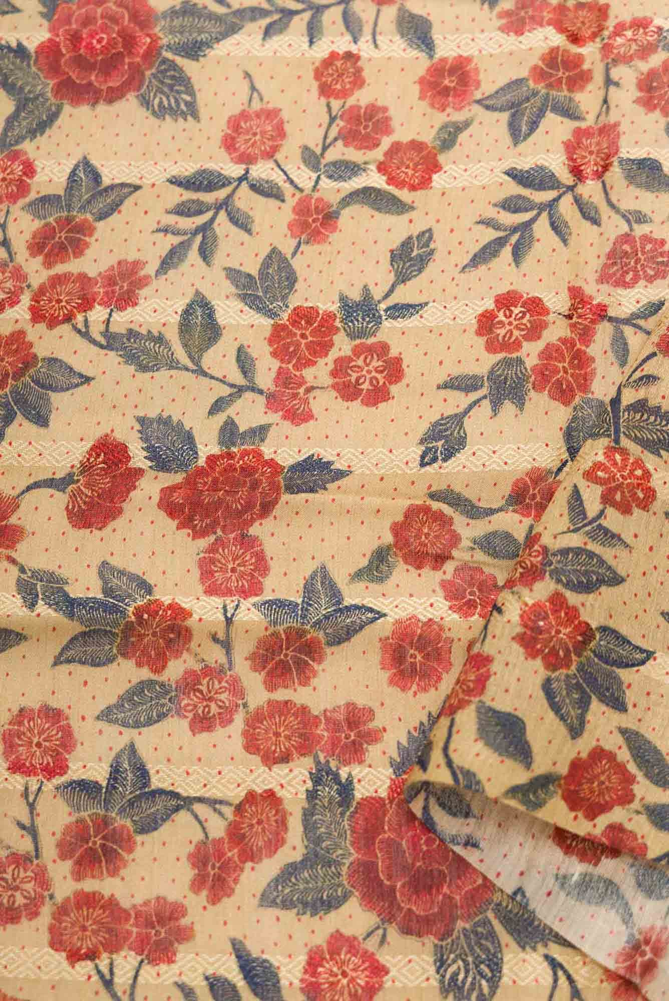 Sandal Tussar Silk Dress Material