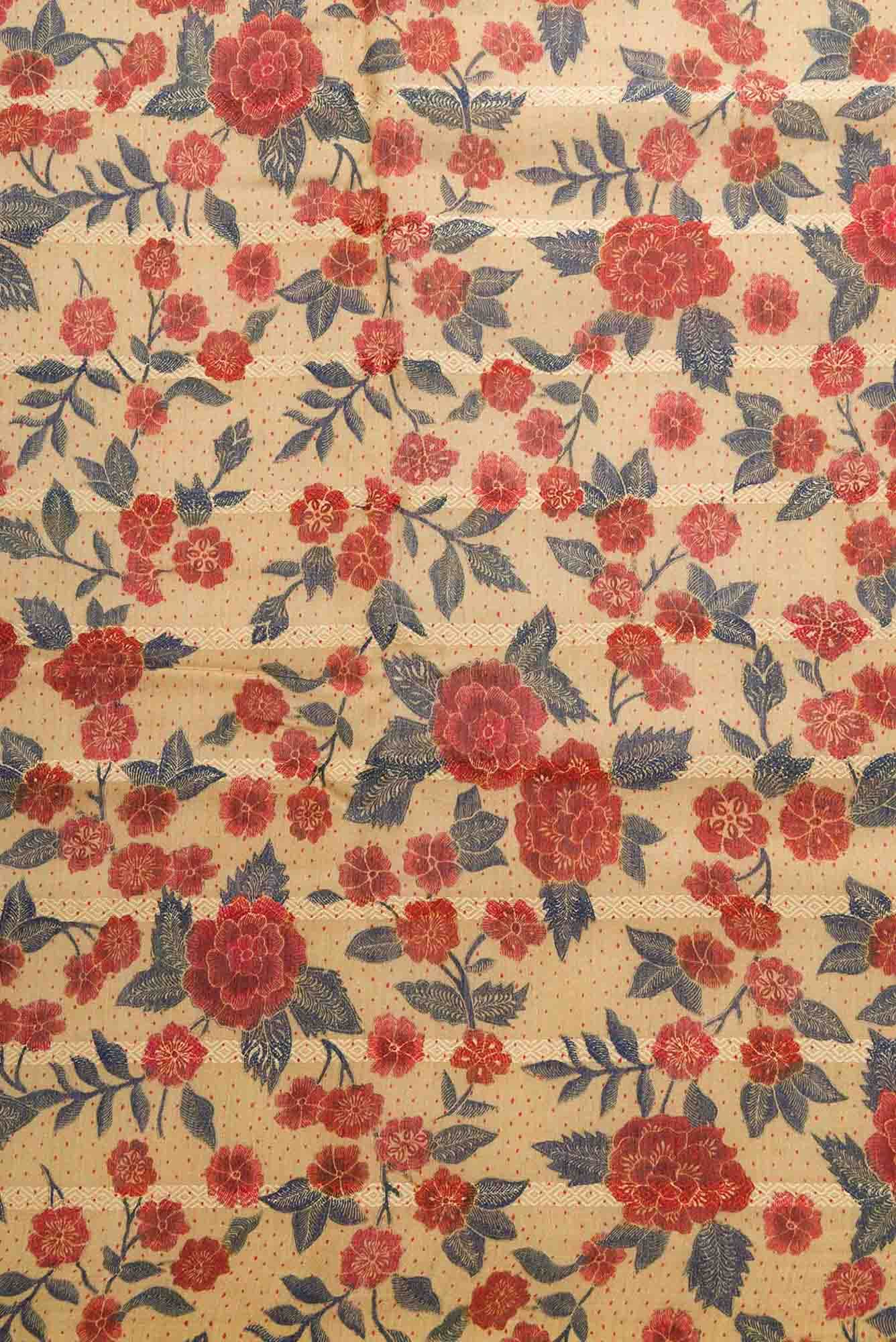 Sandal Tussar Silk Dress Material