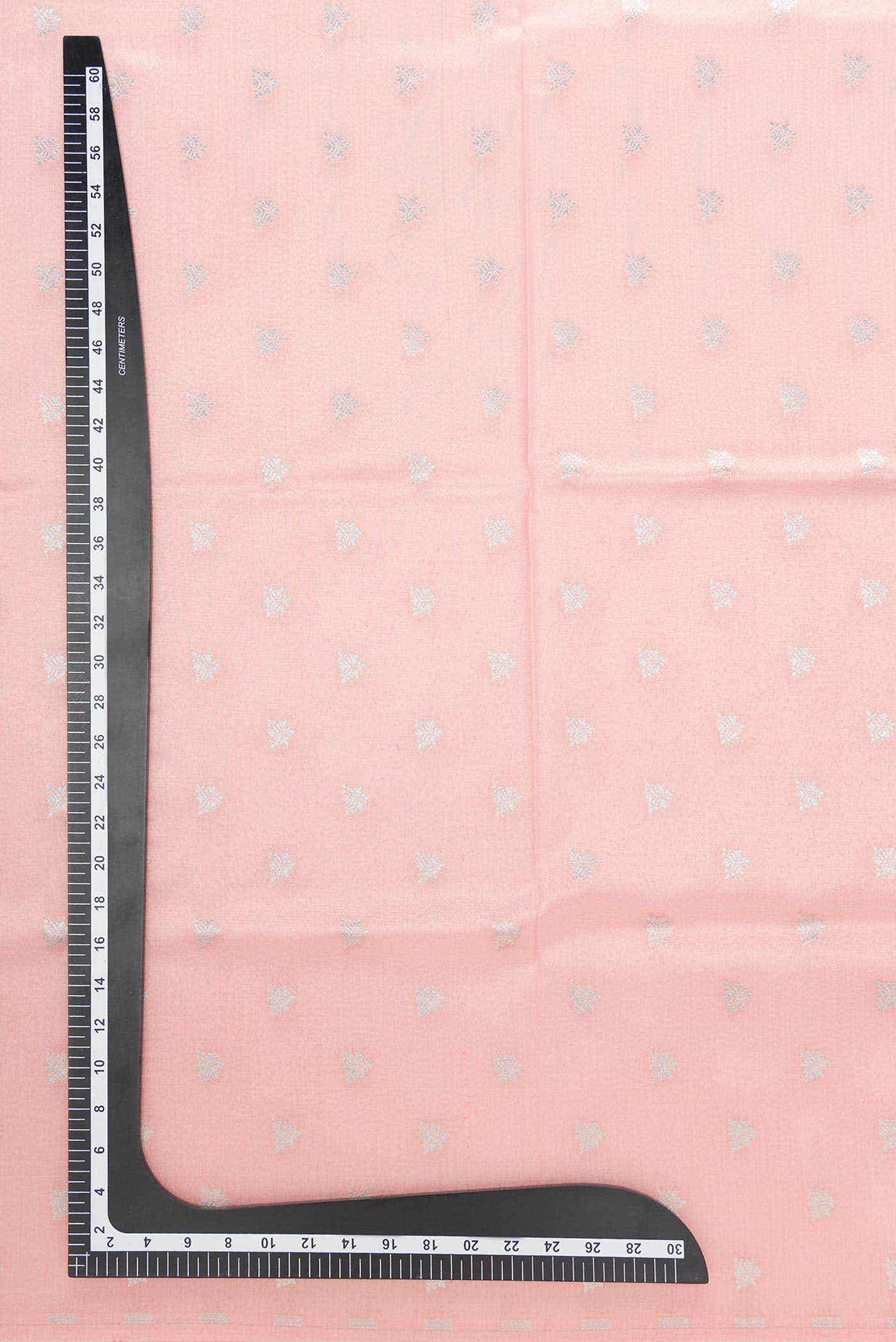 Peach Banarasi Silk Dress Material