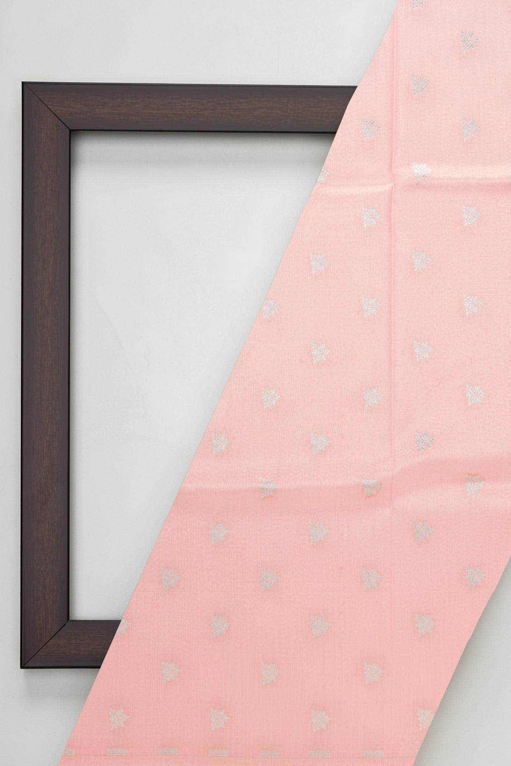 Peach Banarasi Silk Dress Material