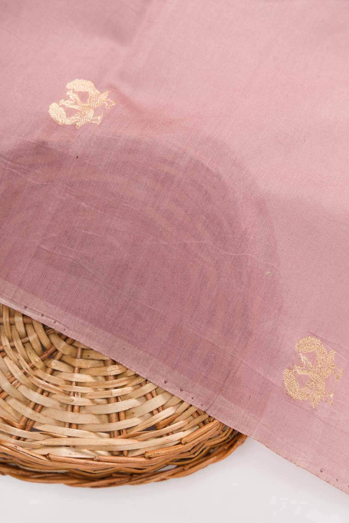 Lavender Chanderi Silk Dress Material