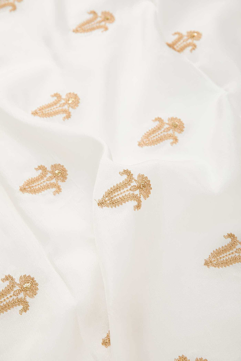 Off White Raw Silk Dress Material