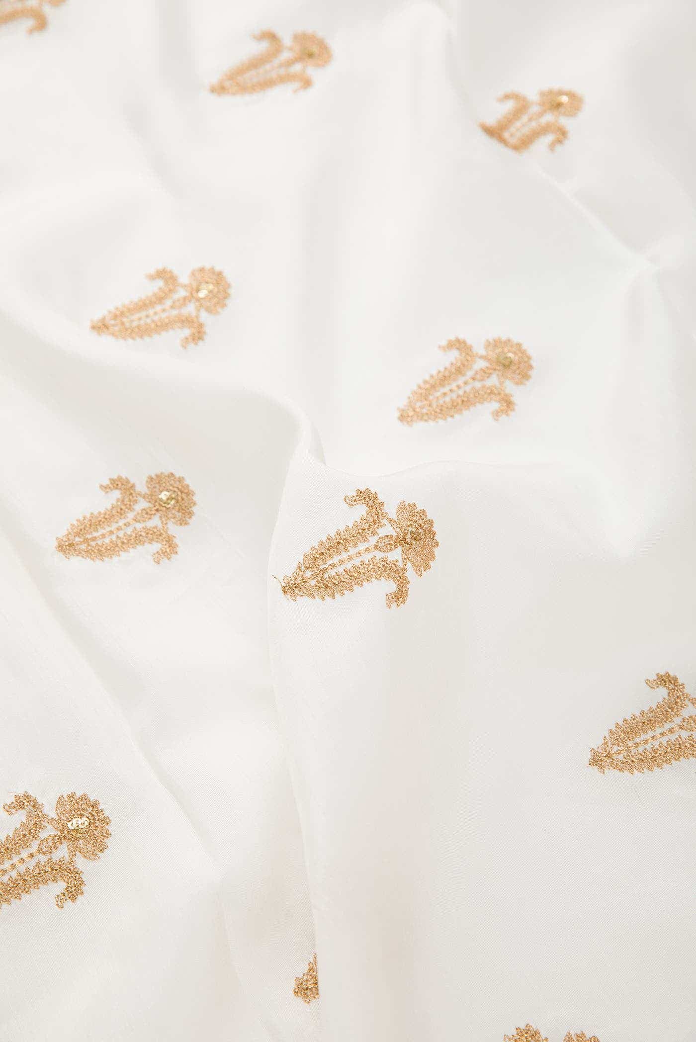 Off White Raw Silk Dress Material