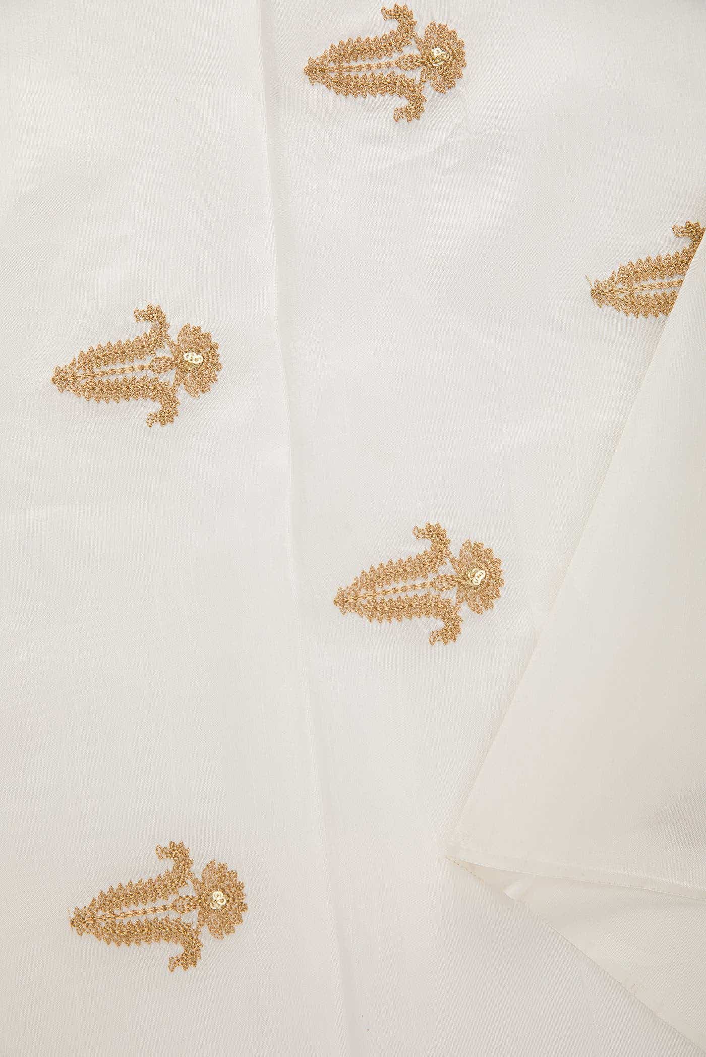 Off White Raw Silk Dress Material
