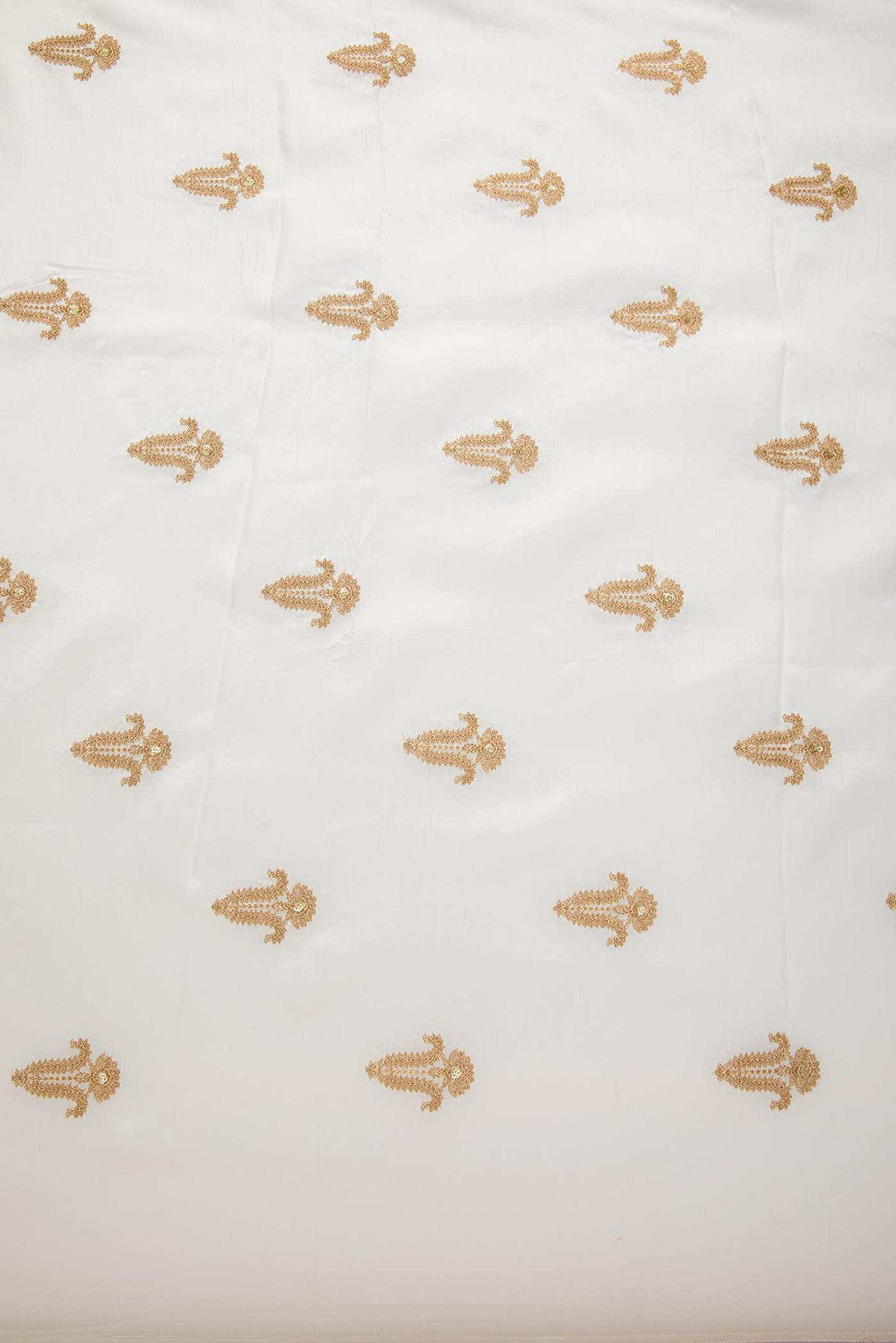 Off White Raw Silk Dress Material