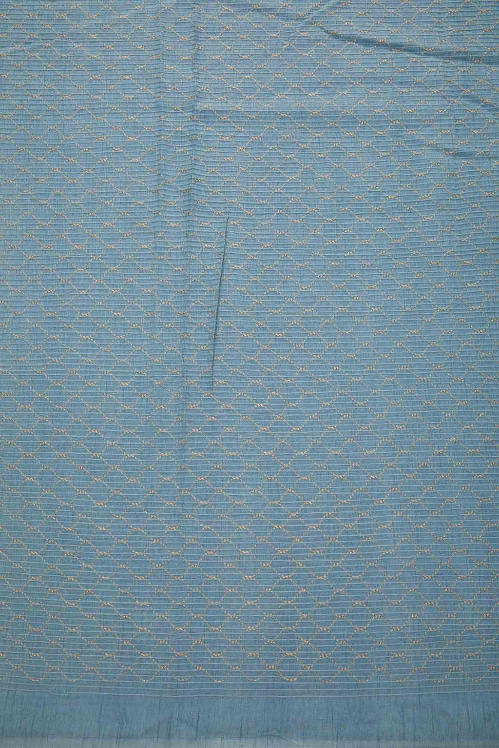 Blue Raw Silk Dress Material