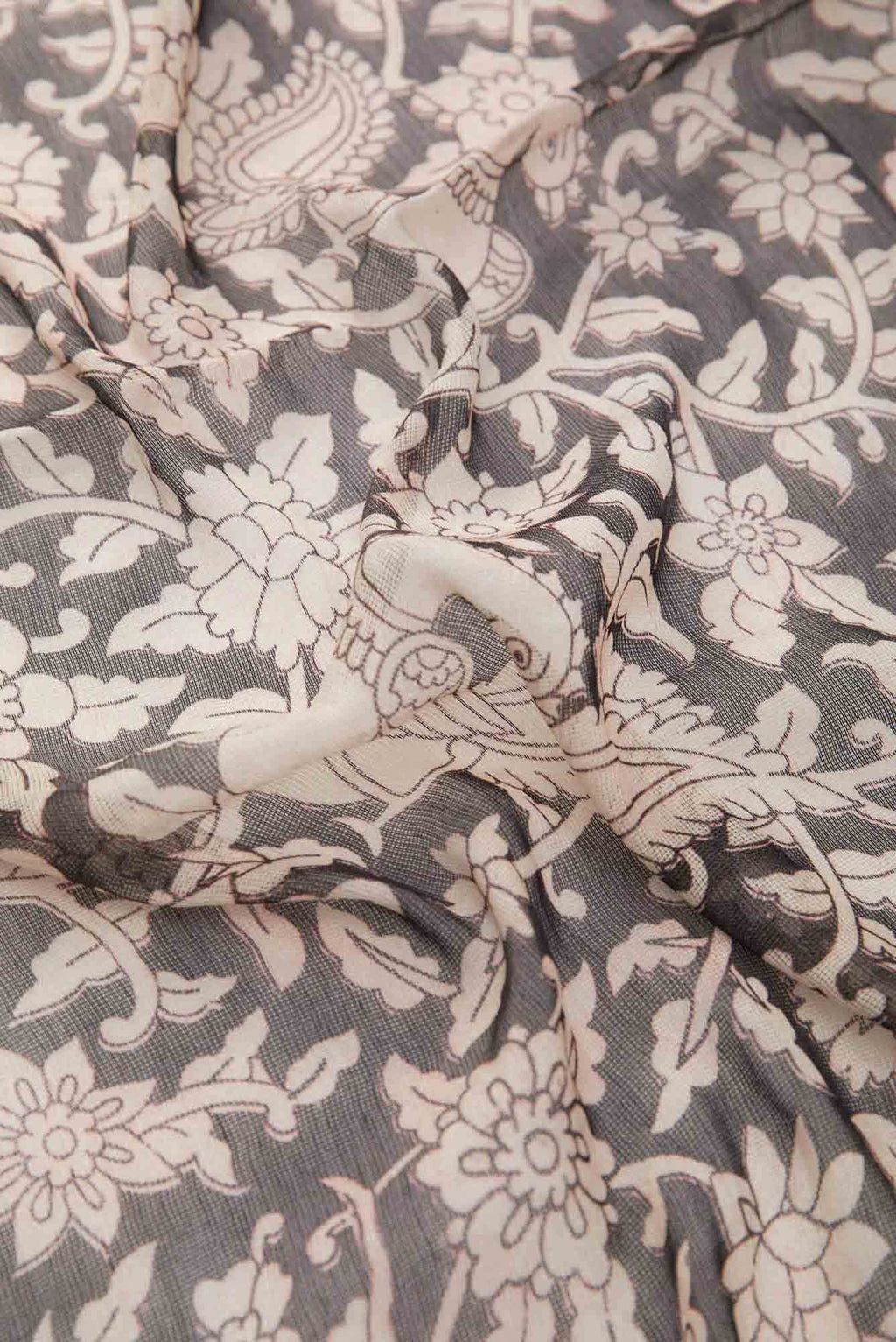 Black Kota Silk Dress Material
