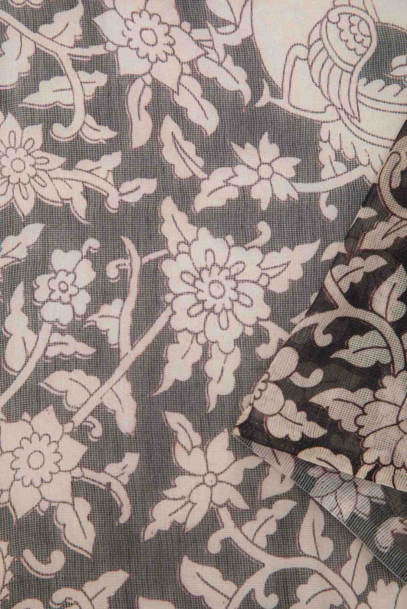 Black Kota Silk Dress Material