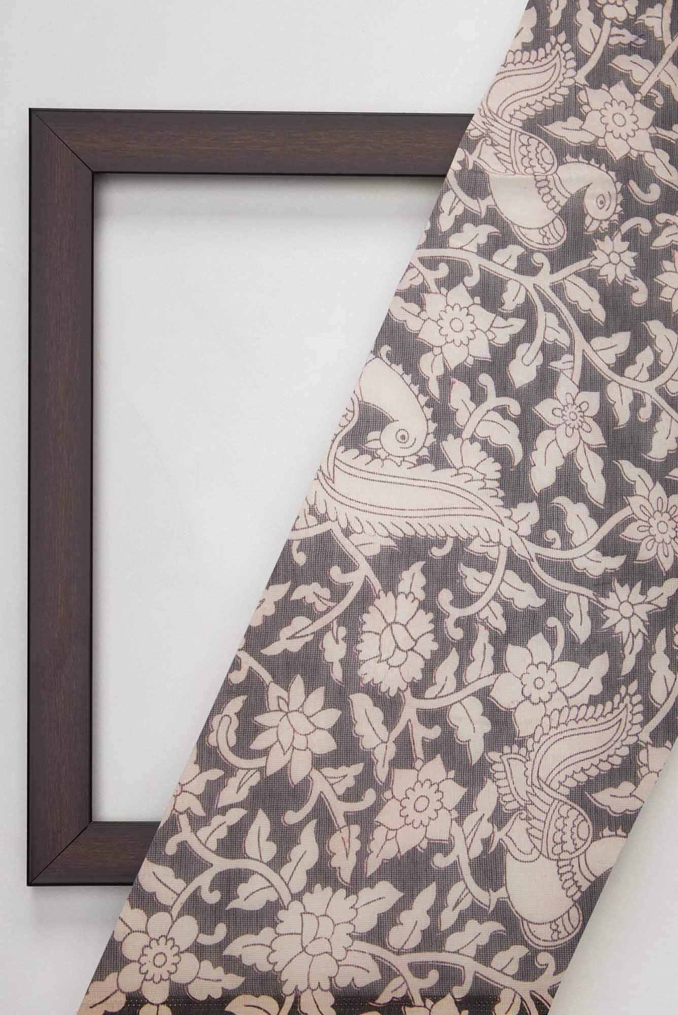 Black Kota Silk Dress Material