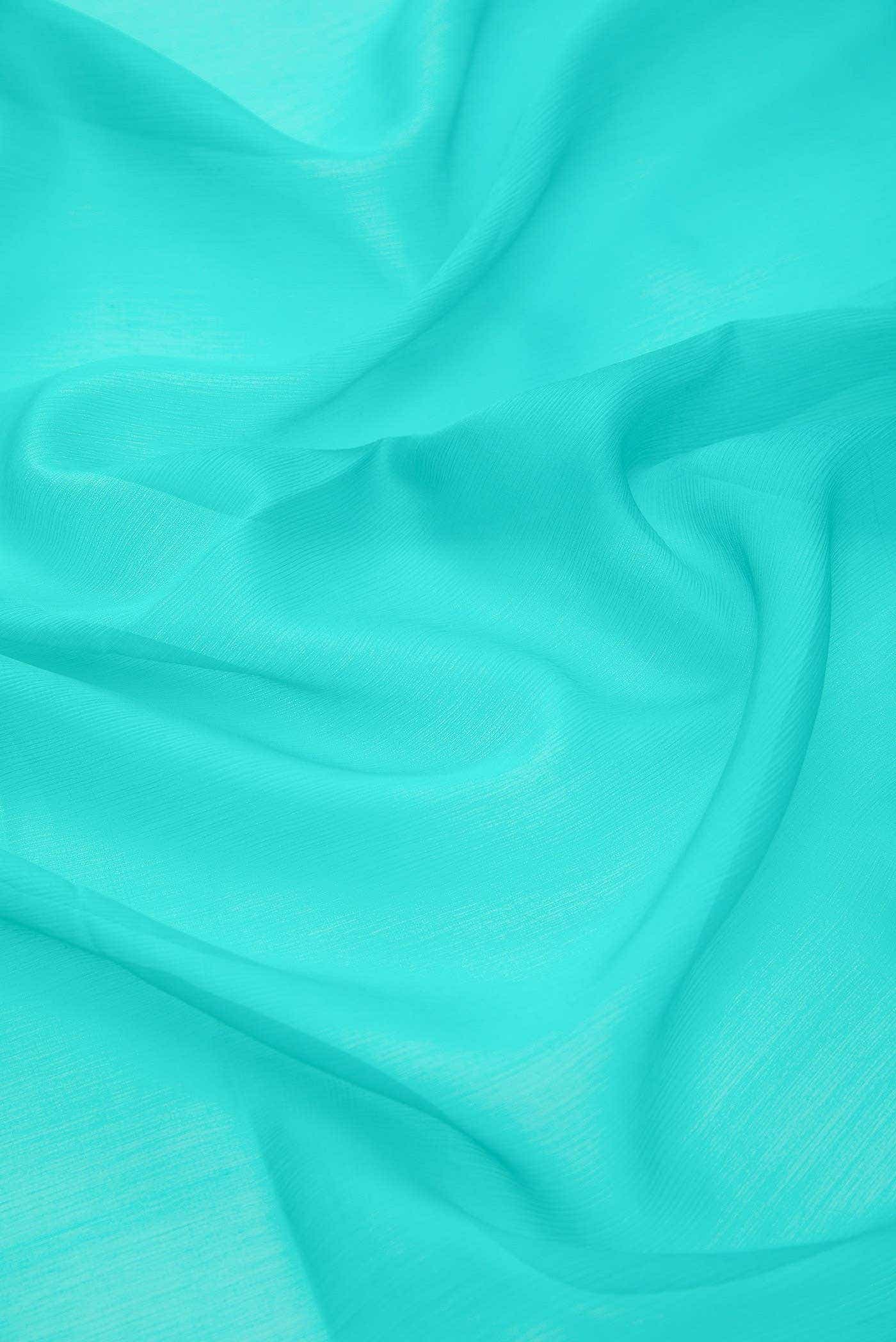 Sky Blue Chiffon Dress Material