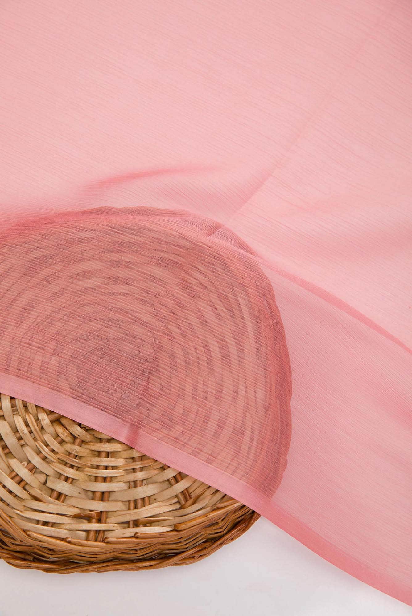 Peach Chiffon Dress Material
