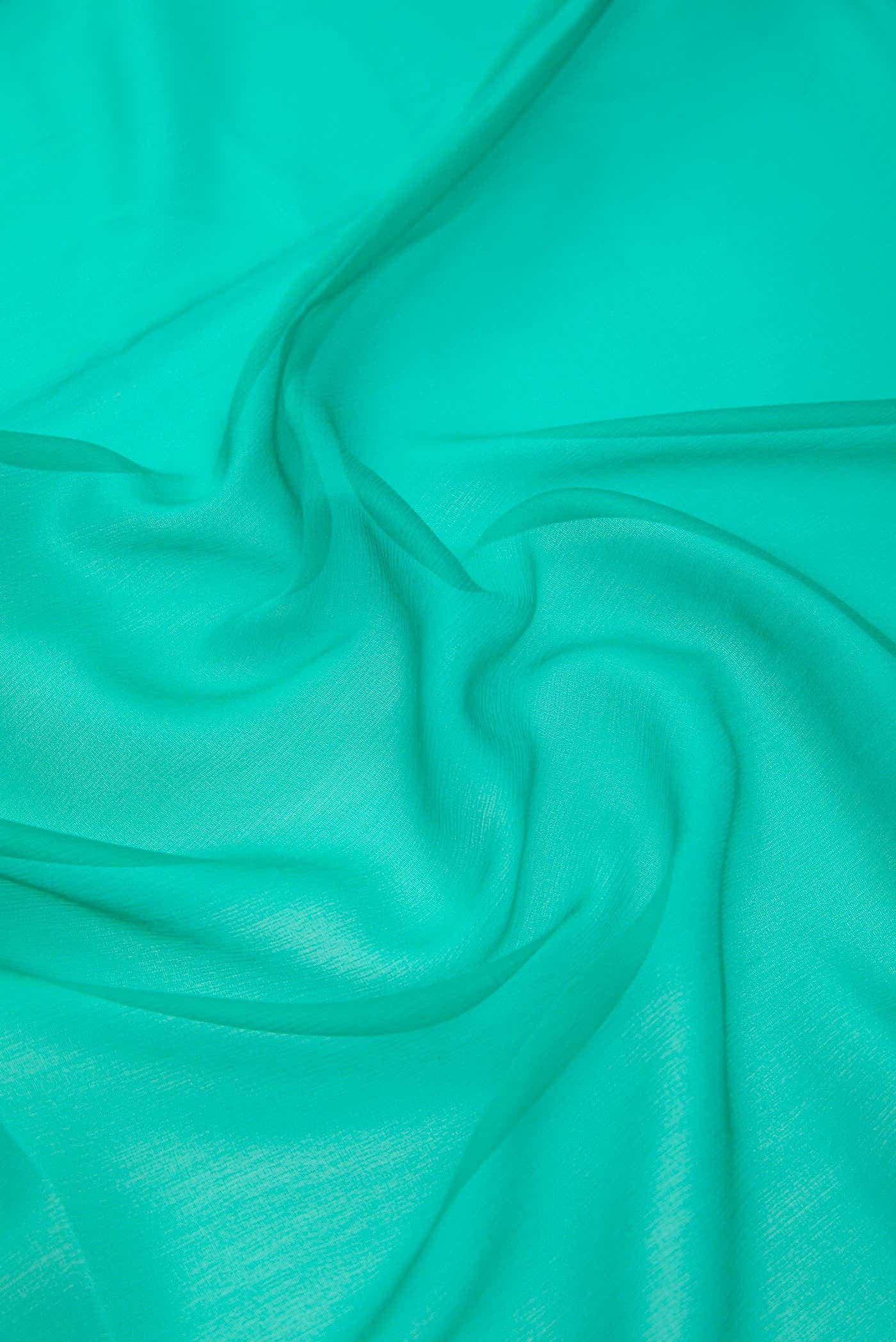 Green Chiffon Dress Material