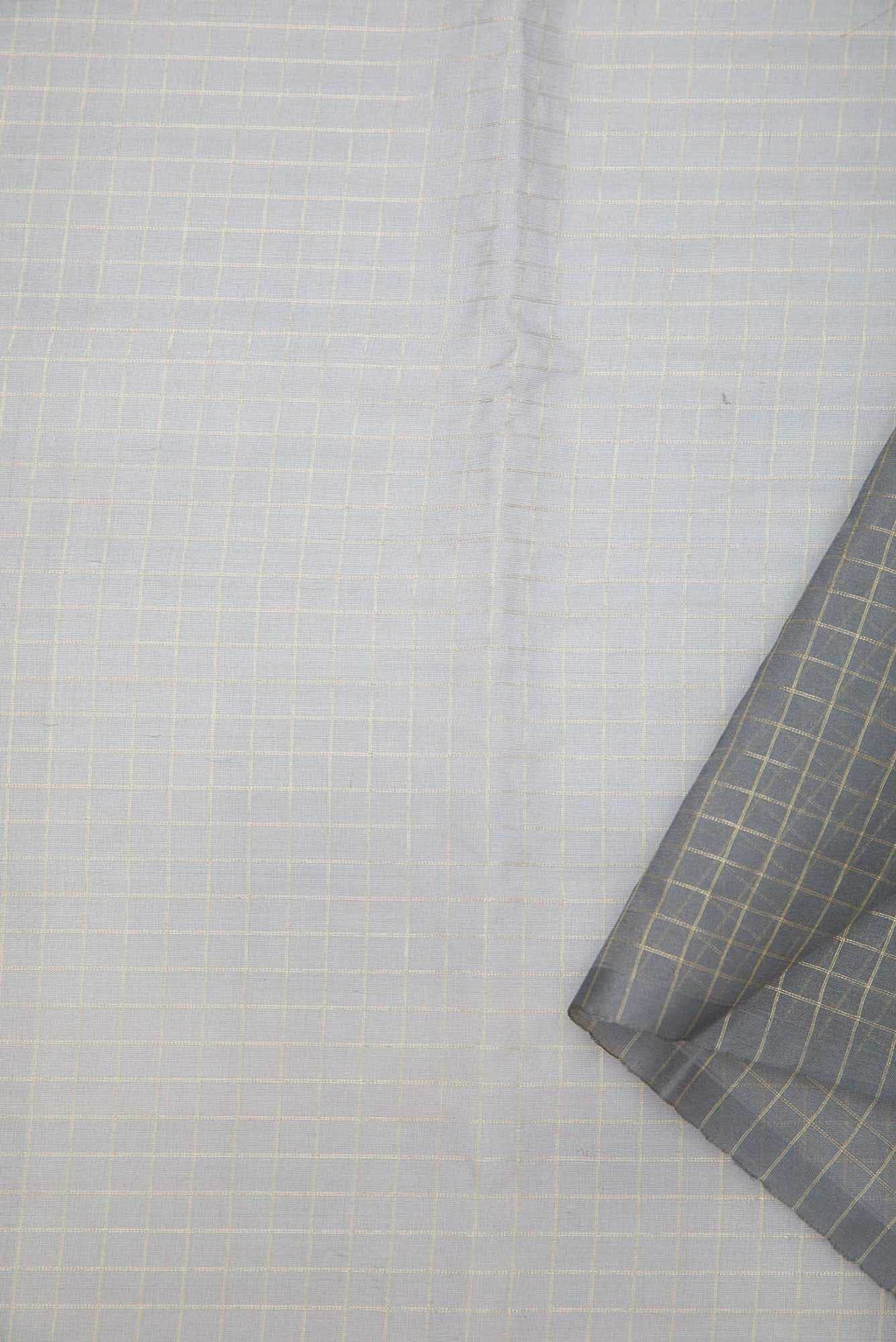 Grey Organza Silk Dress Material