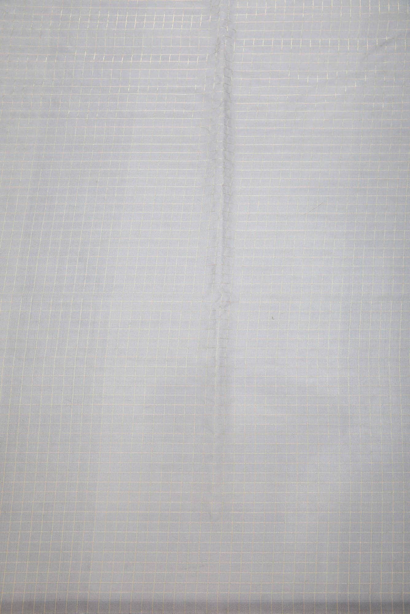 Grey Organza Silk Dress Material